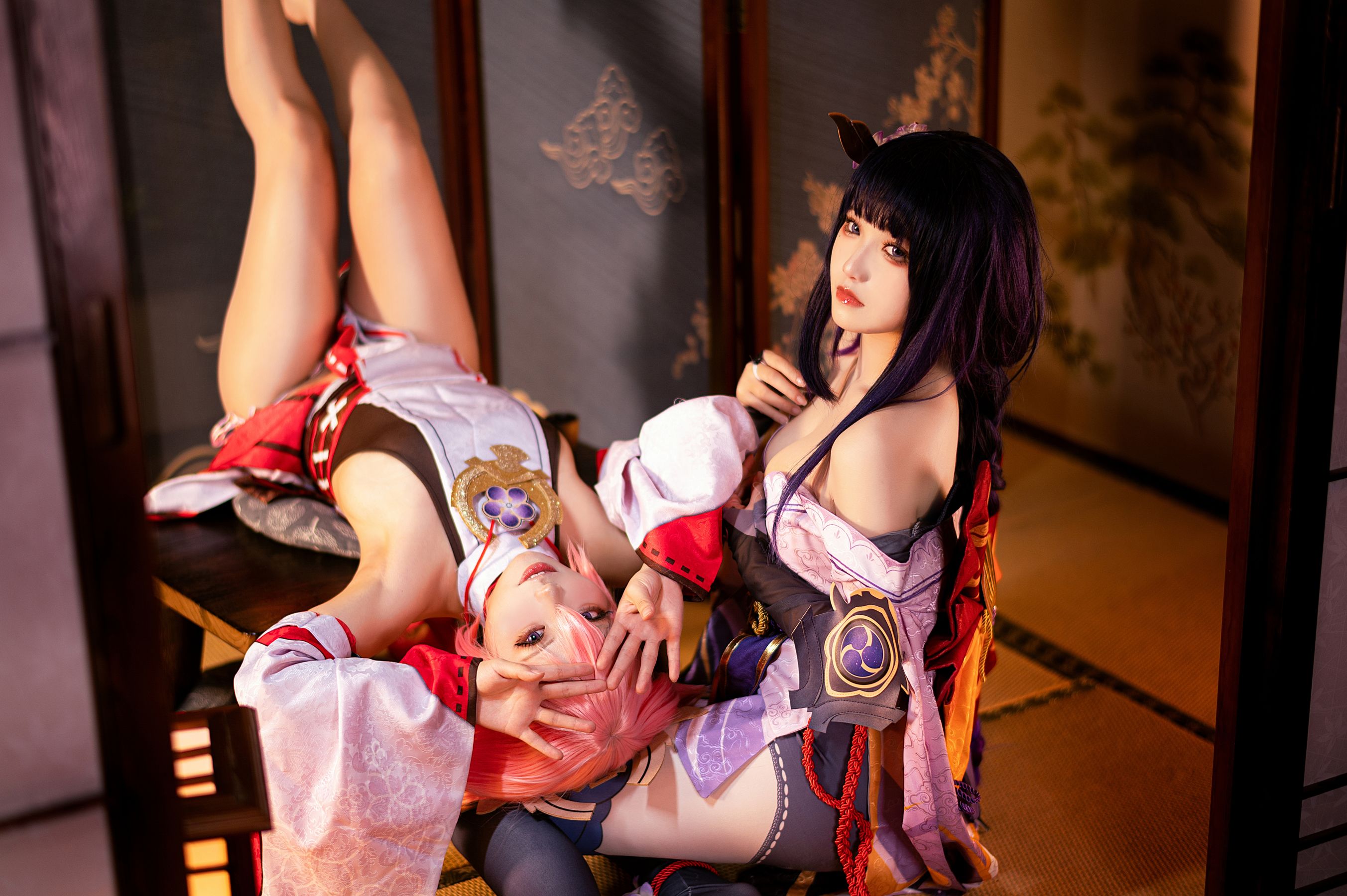 伊喵君景三 – 八重雷神 双倍快乐 Cosplay-第20张
