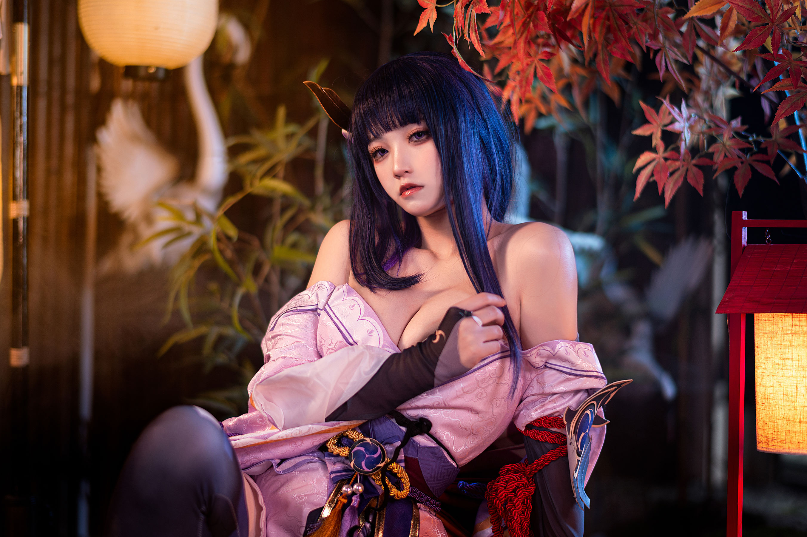 伊喵君景三 – 八重雷神 双倍快乐 Cosplay-第26张