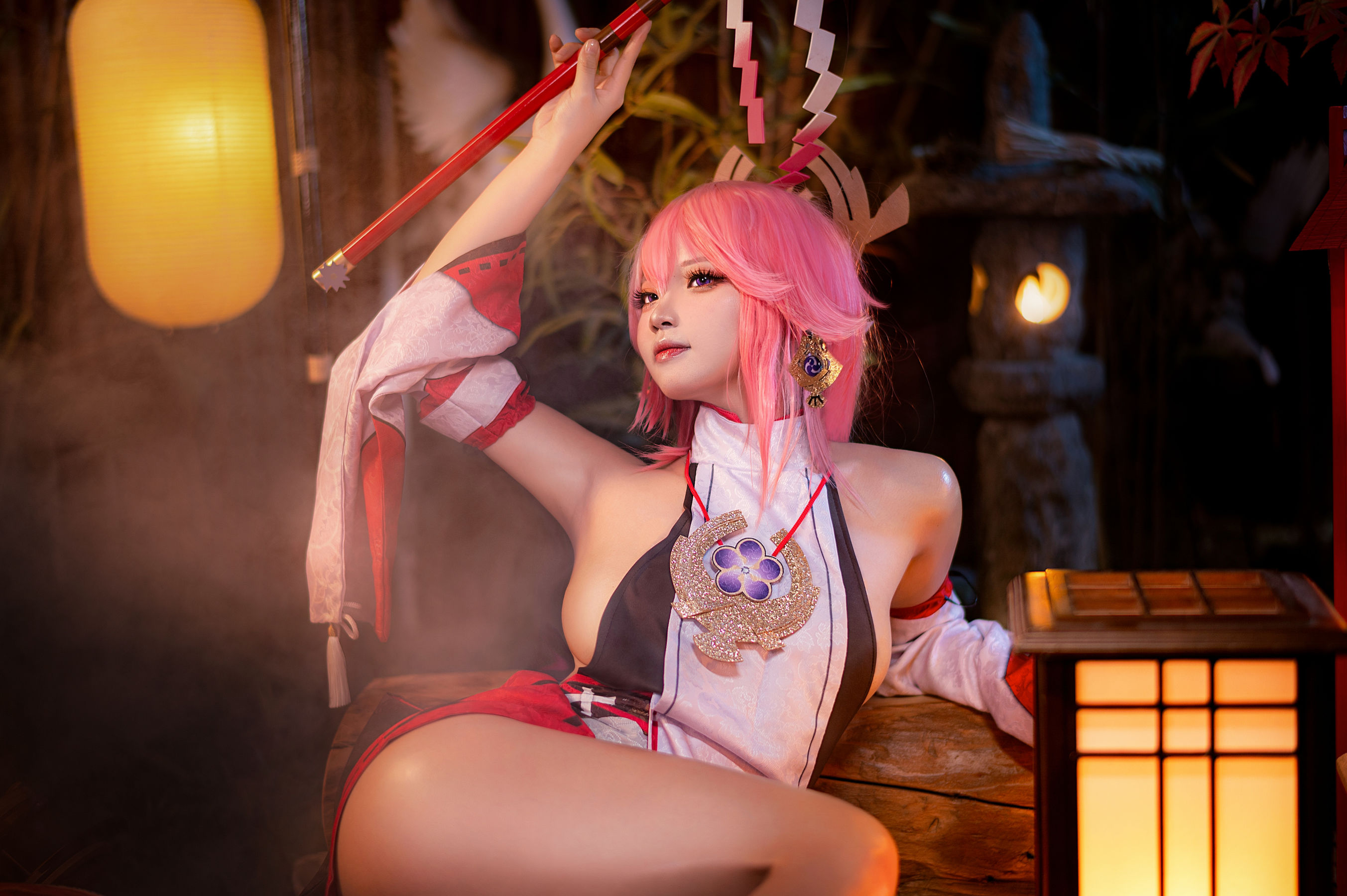 伊喵君景三 – 八重雷神 双倍快乐 Cosplay-第28张