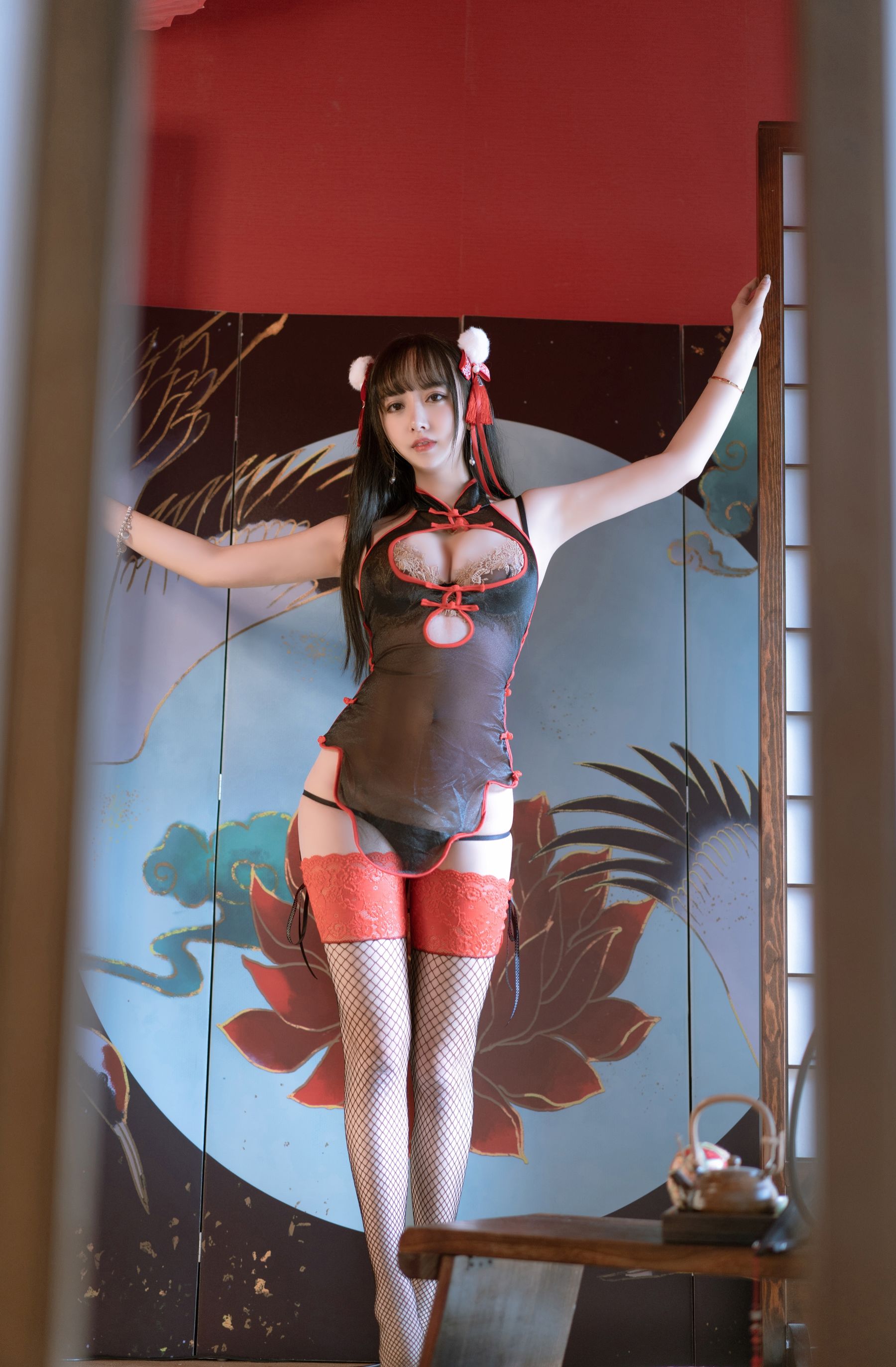 斗鱼米线线sama写真 新年旗袍 Cosplay-第42张