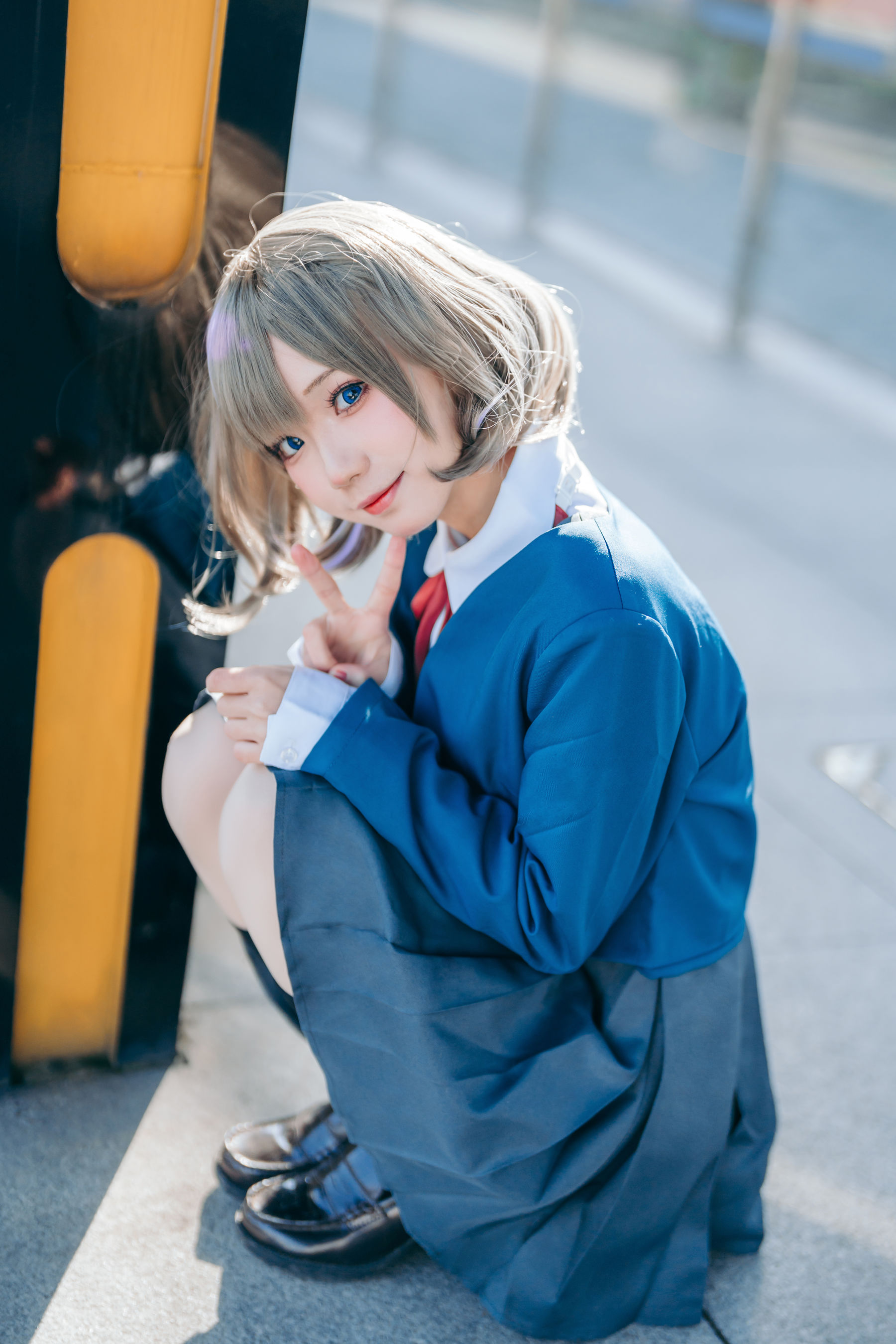花柒Hana – 唐可可校服 Cosplay-第1张