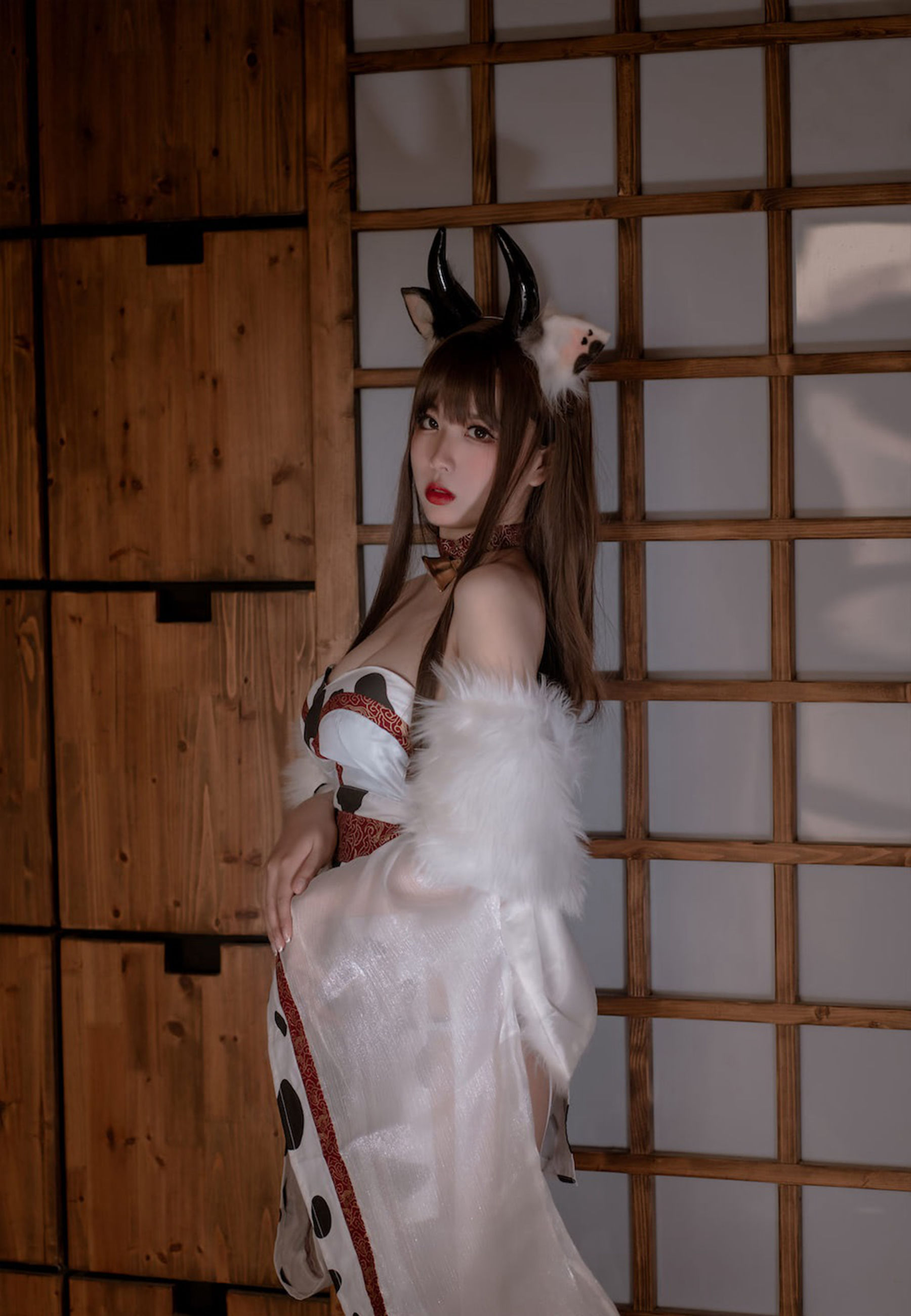 轩萧学姐 – 牛牛和服 Cosplay-第29张