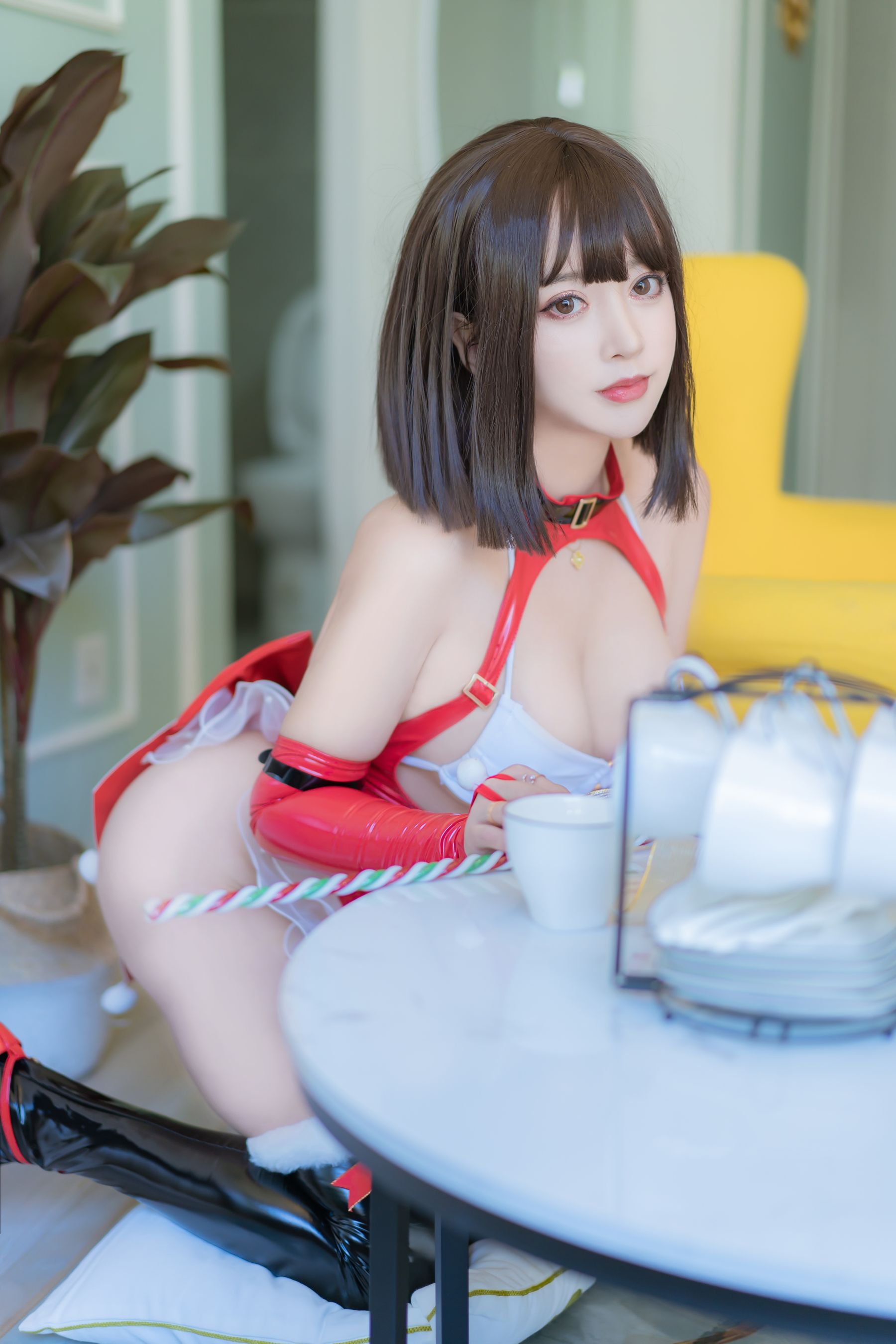 斗鱼米线线sama写真 圣诞 Cosplay-第37张