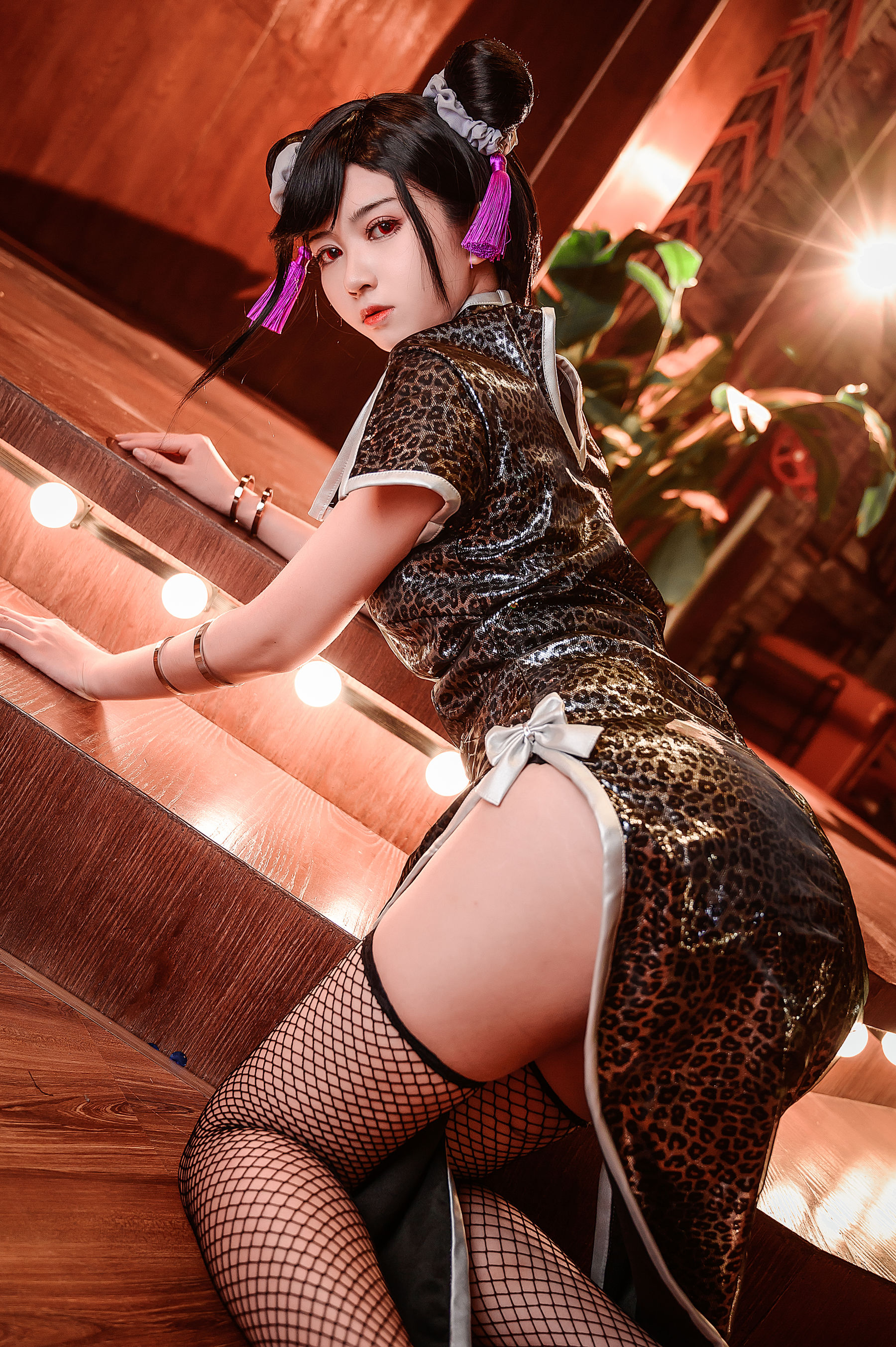 超人气Coser鳗鱼霏儿 – 蒂法旗袍 Cosplay-第33张