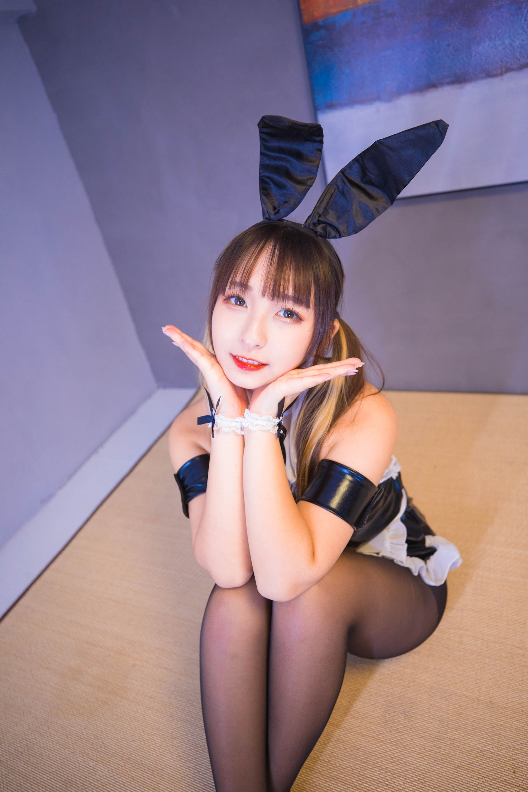 萝莉神楽板真冬之ウサギタイム Cosplay-第1张