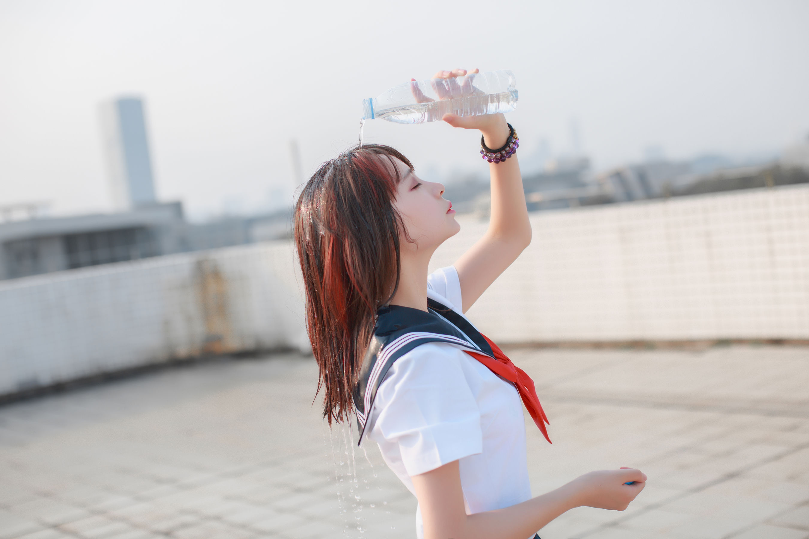 [萝莉COS] 疯猫ss《同桌的水手服》 Cosplay-第20张