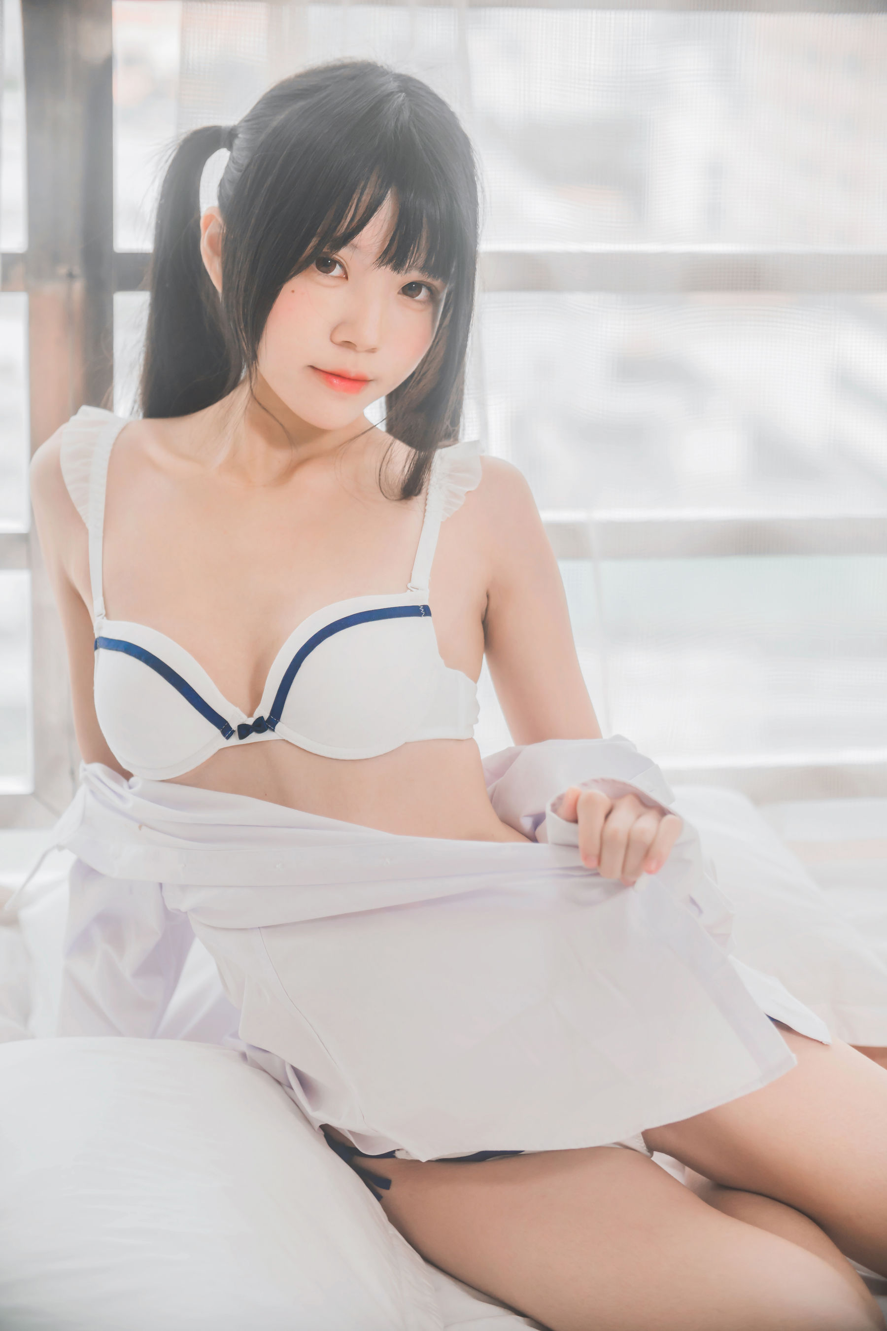 桜桃喵 《白衬衫双马尾》 Cosplay-第26张