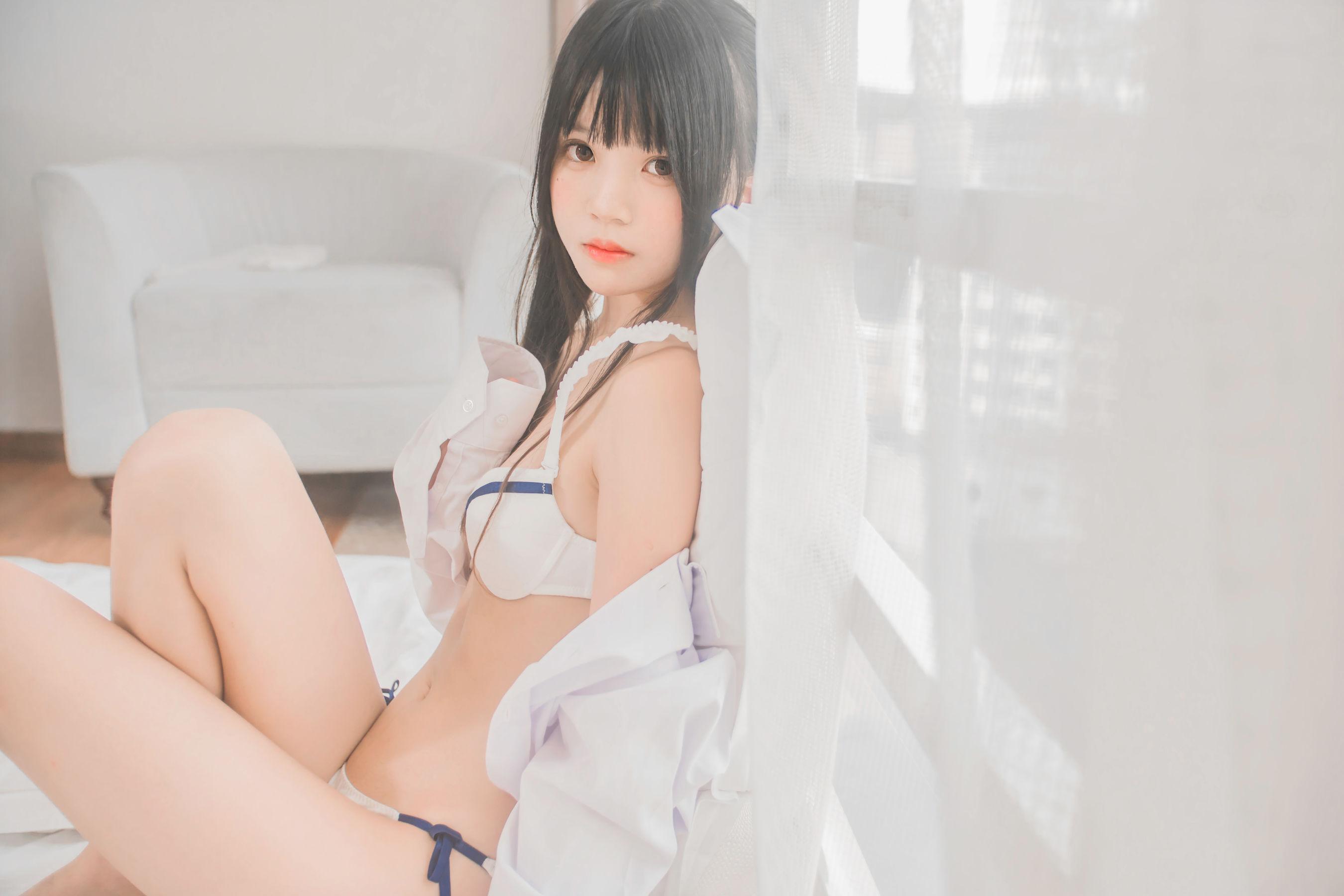 桜桃喵 《白衬衫双马尾》 Cosplay-第27张