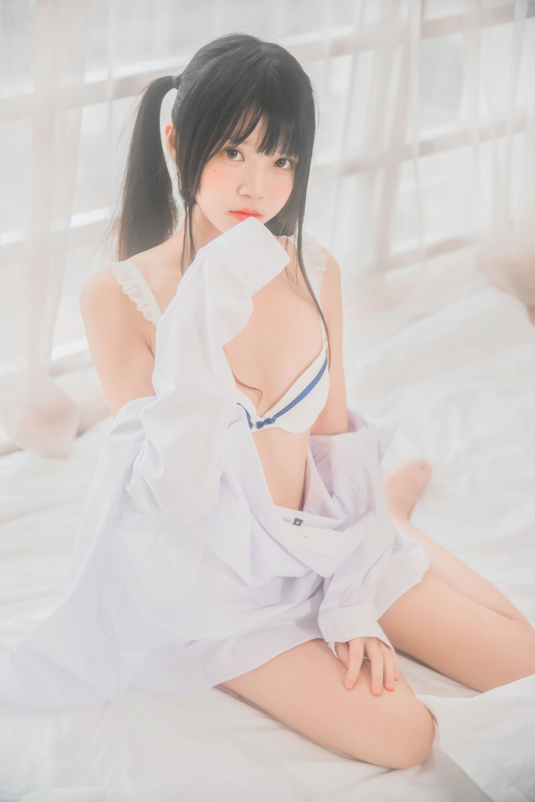 桜桃喵 《白衬衫双马尾》 Cosplay-第28张