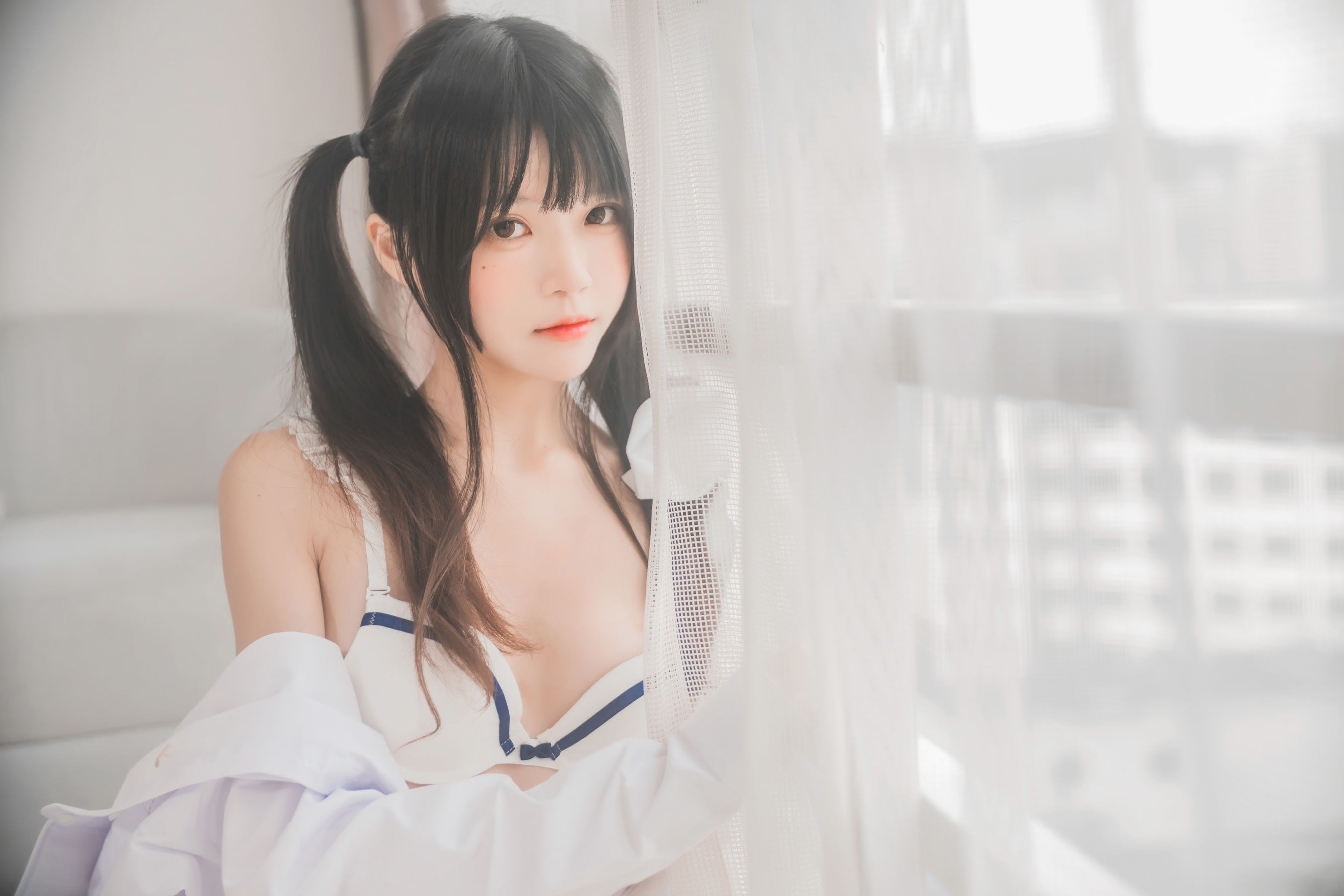 桜桃喵 《白衬衫双马尾》 Cosplay-第31张