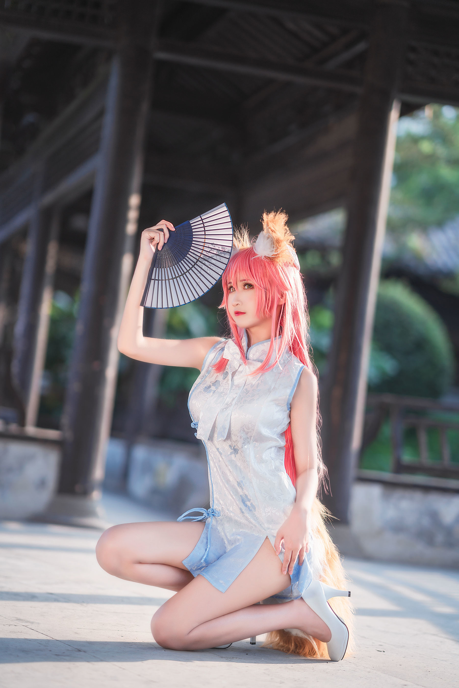 微博妹子三度_69 旗袍玉藻前 Cosplay-第23张