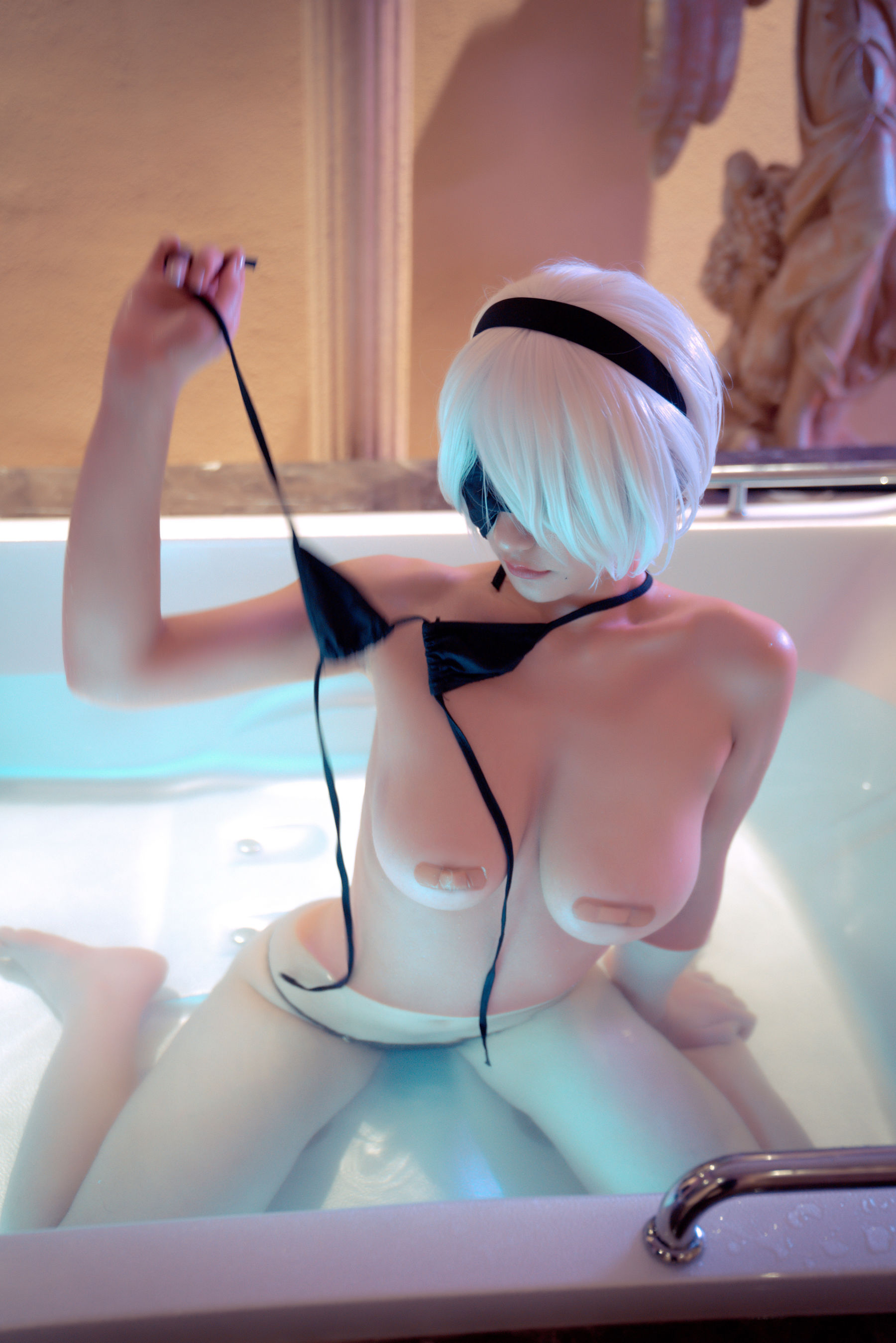 星澜是澜澜叫澜妹呀 – 2B比基尼 Cosplay-第23张