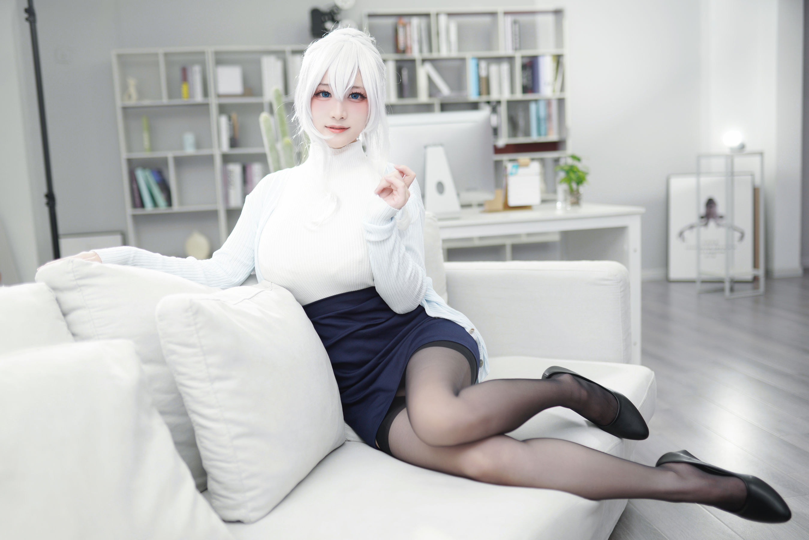 幼愛youmeko – 未亡人雪女 Cosplay-第21张