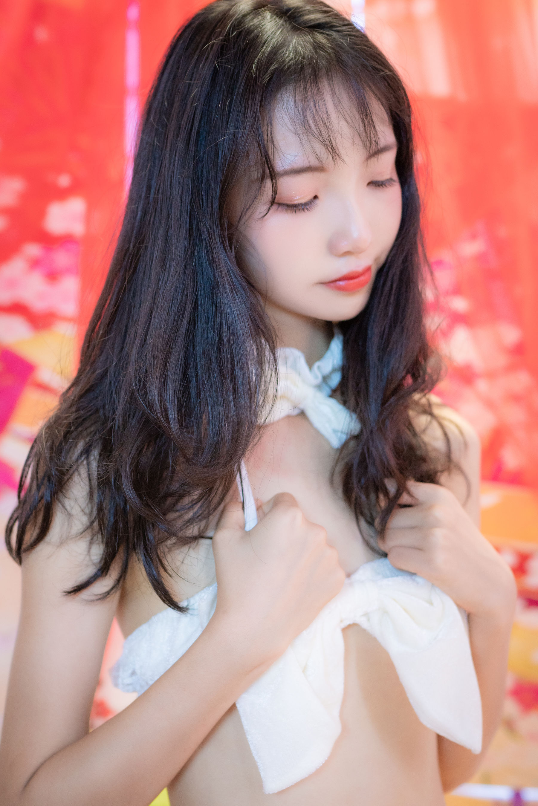 清纯妹子西瓜 白猫咪内衣 Cosplay-第1张