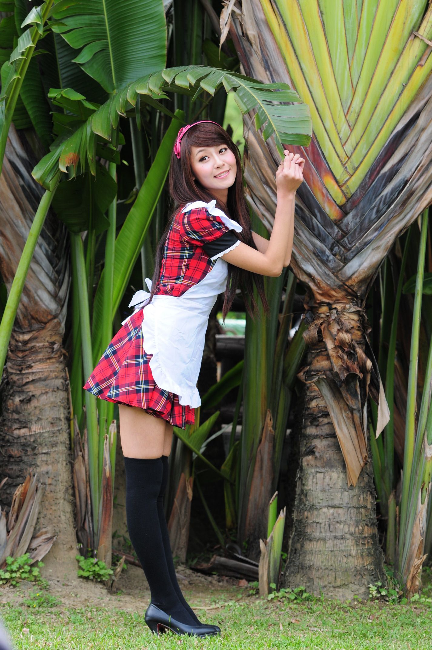 winnie小雪@庄温妮《校园长筒袜女仆美拍》 Cosplay-第24张