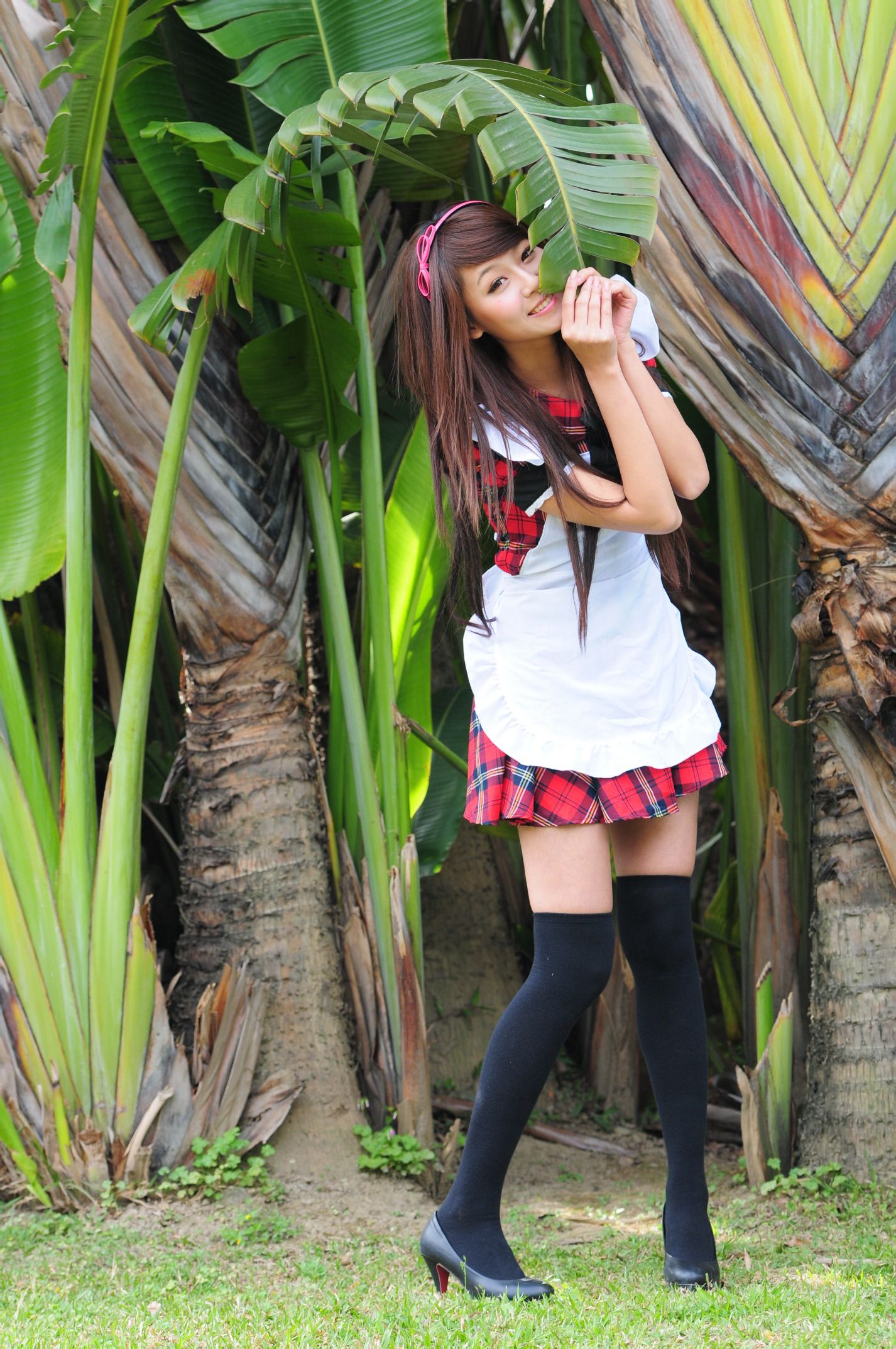 winnie小雪@庄温妮《校园长筒袜女仆美拍》 Cosplay-第34张