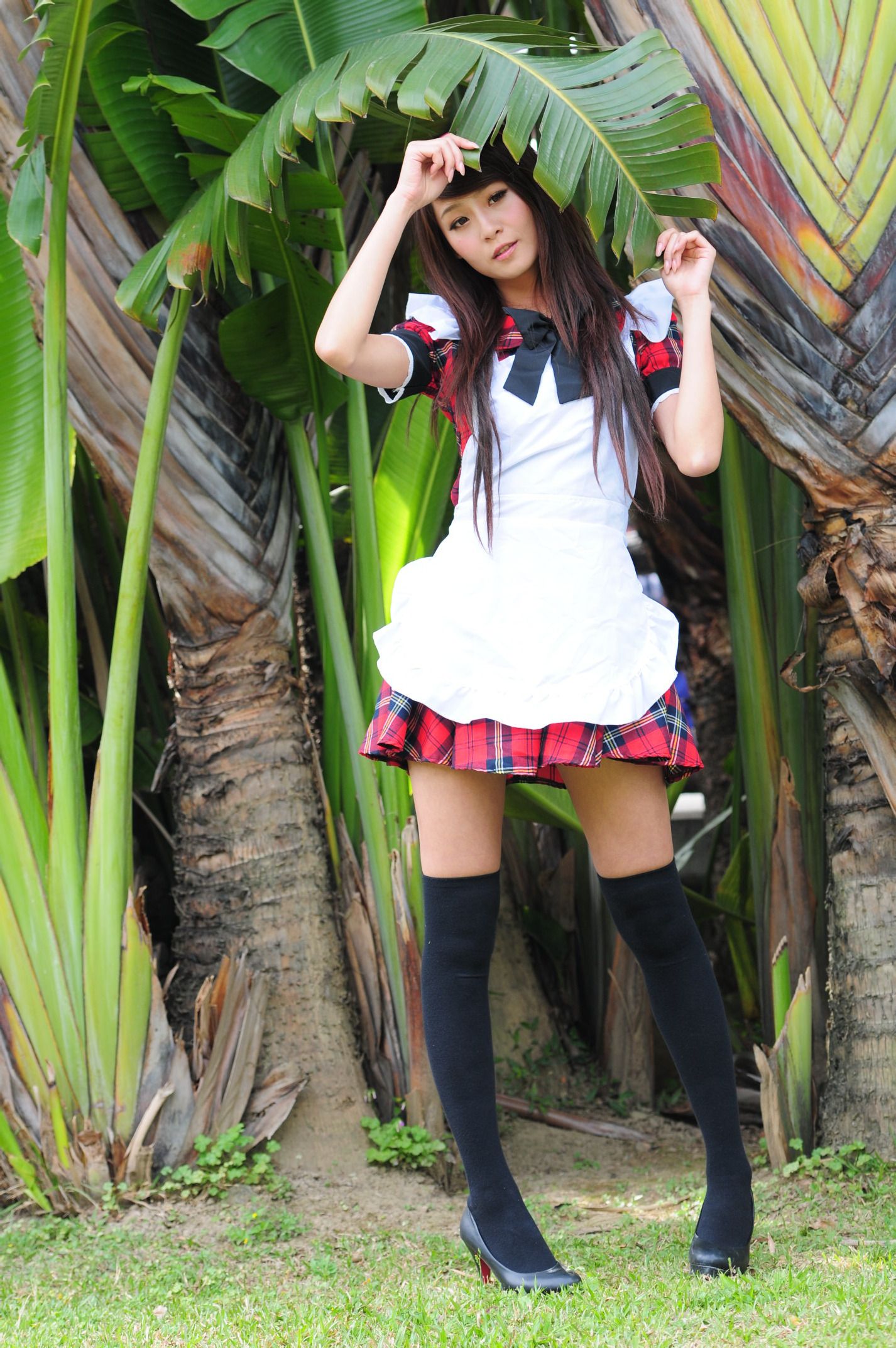 winnie小雪@庄温妮《校园长筒袜女仆美拍》 Cosplay-第35张