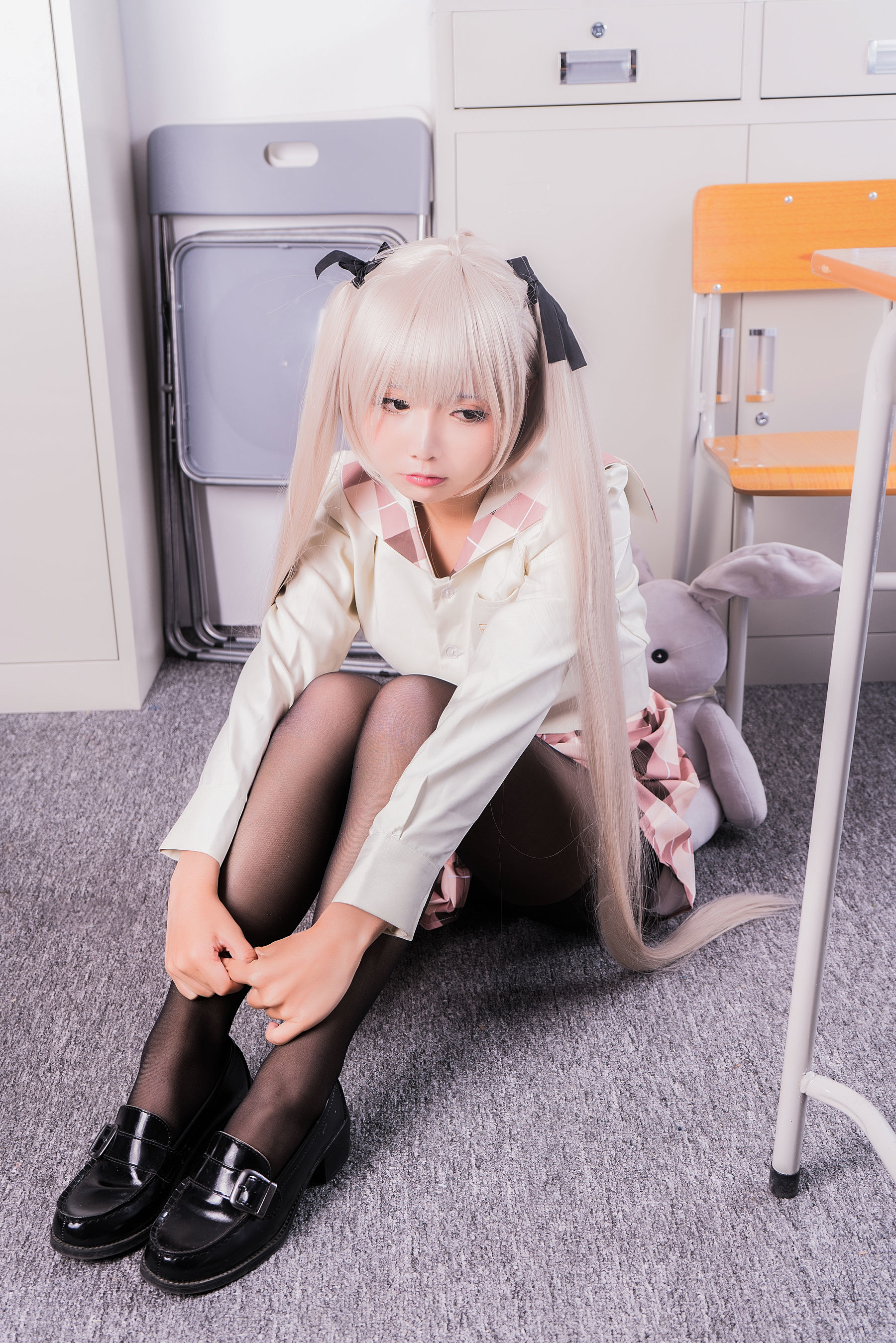 [萝莉COS] 面饼仙儿 – 黑丝穹妹 Cosplay-第29张