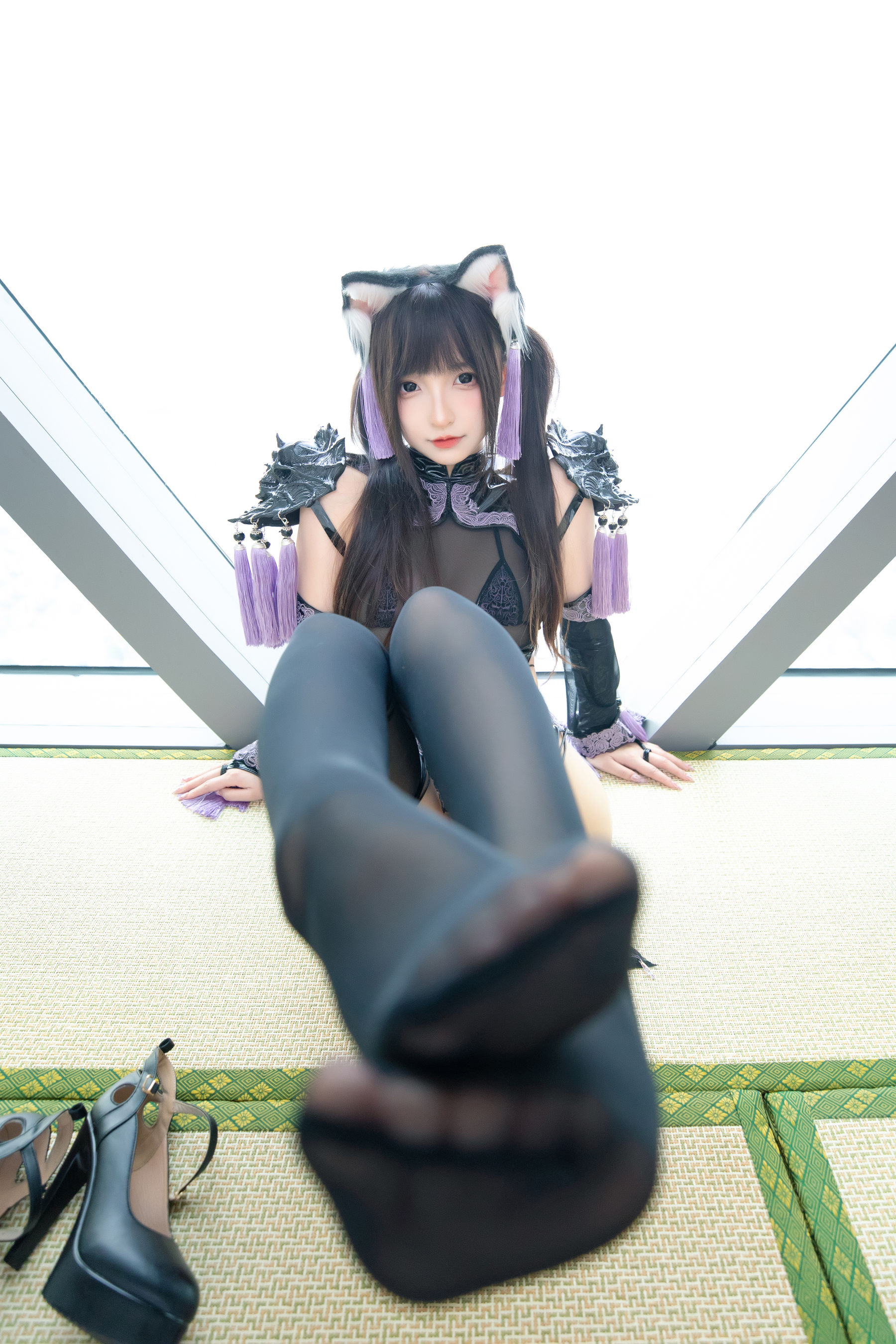 萝莉神楽板真冬之旗袍猫女 Cosplay-第38张