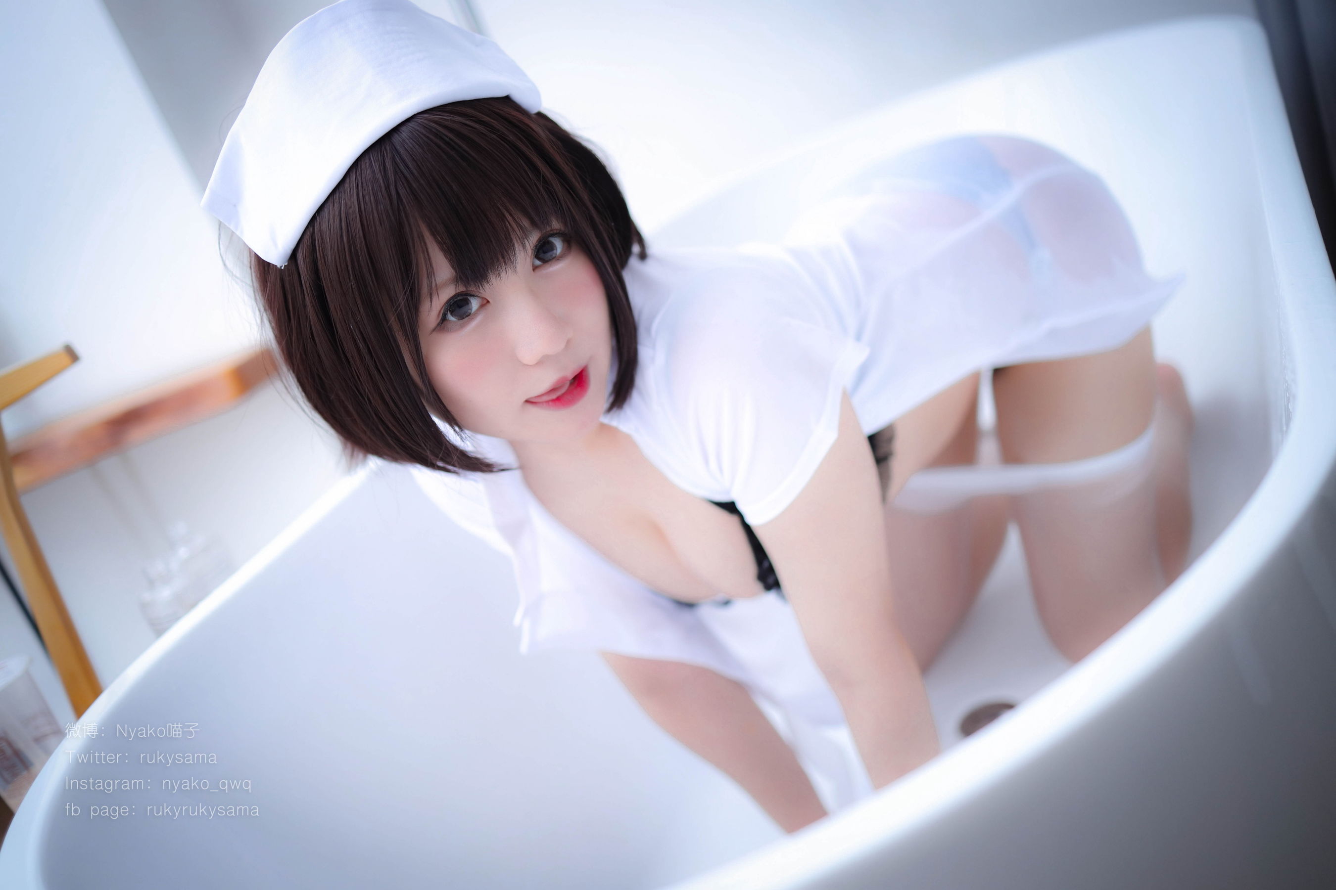 萌妹子Nyako喵子 白丝护士服 Cosplay-第30张
