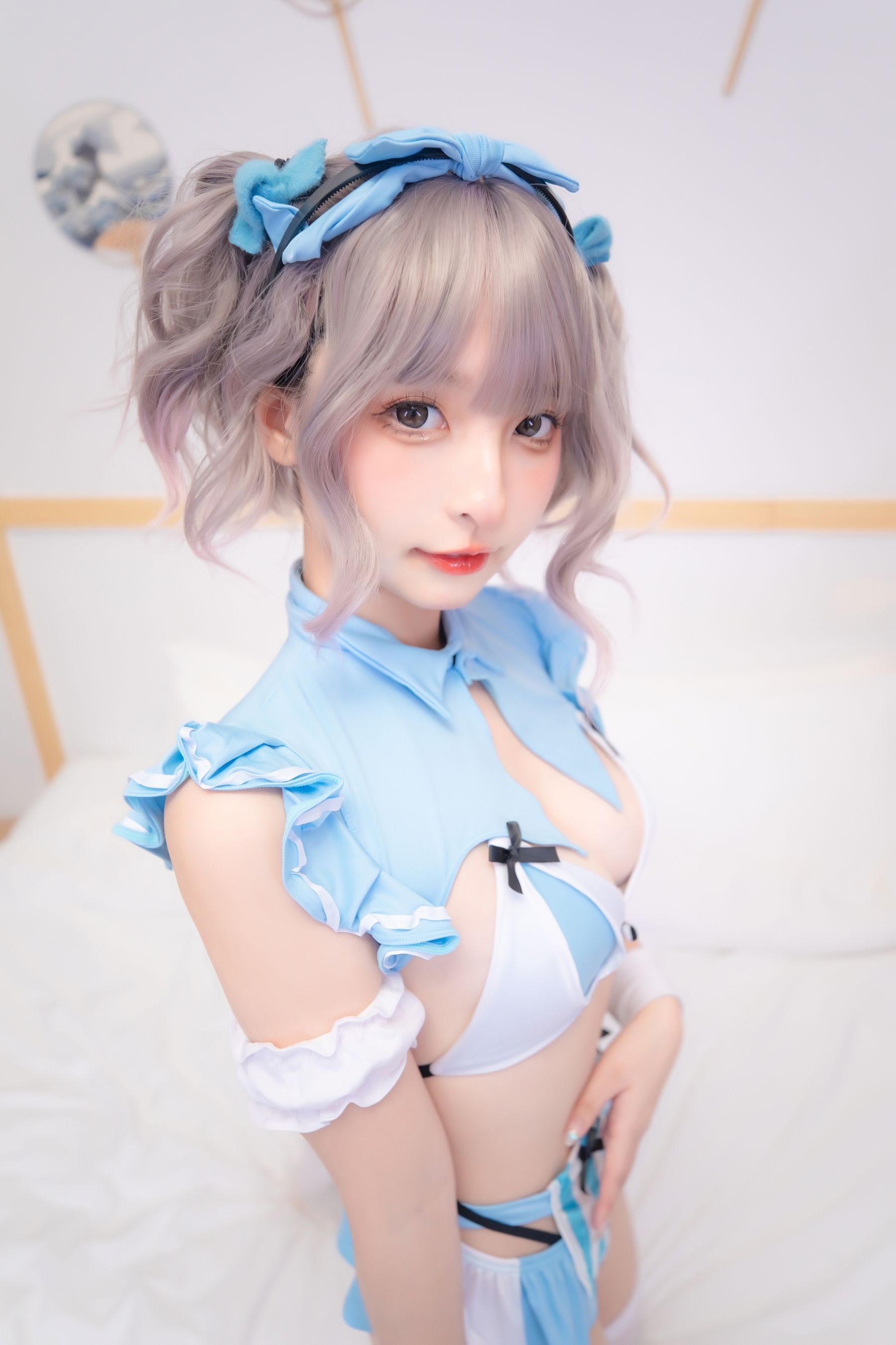神楽坂真冬 蓝调女仆 Cosplay-第49张