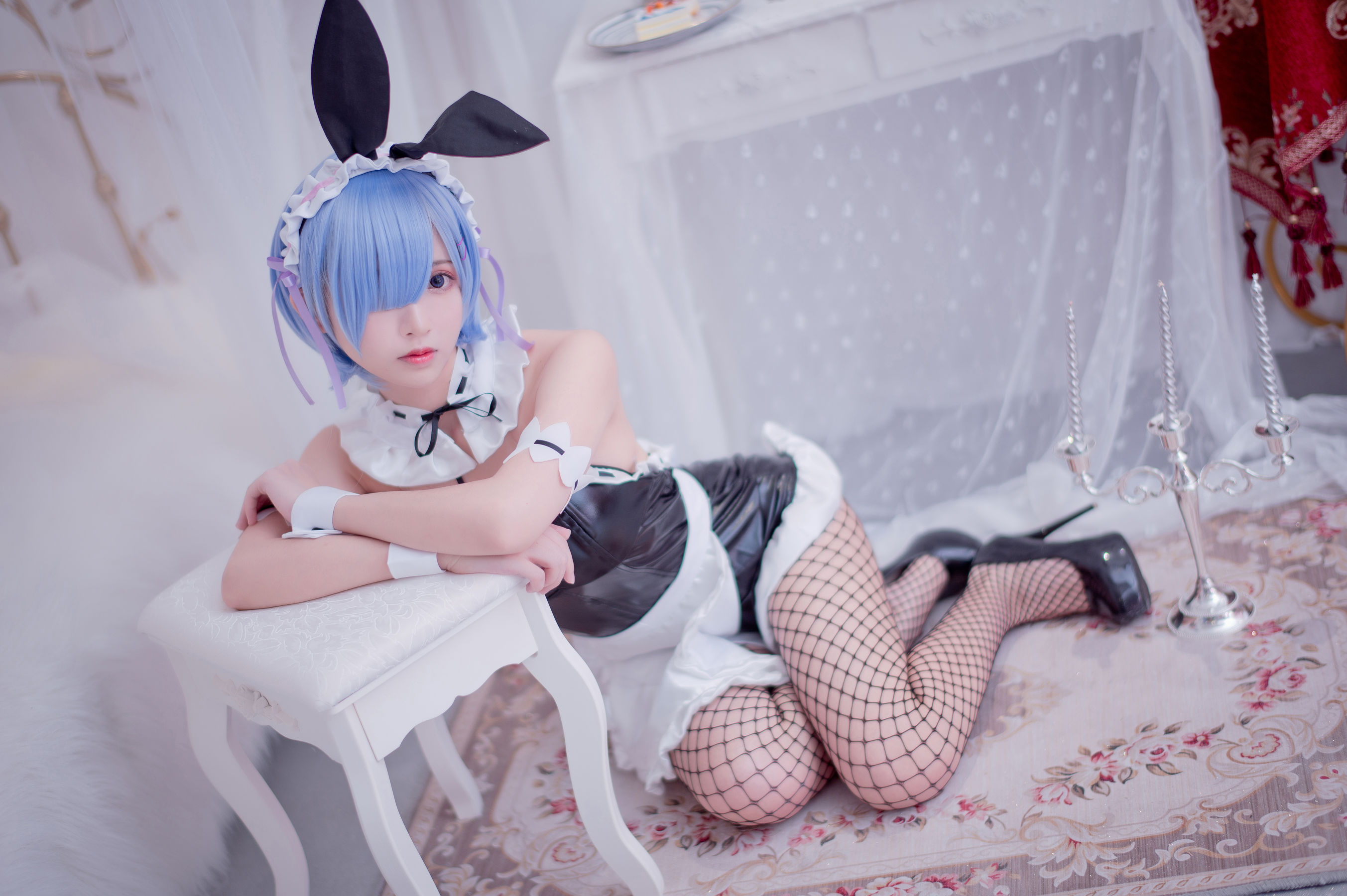 超人气Coser鳗鱼霏儿 蕾姆 Cosplay-第1张
