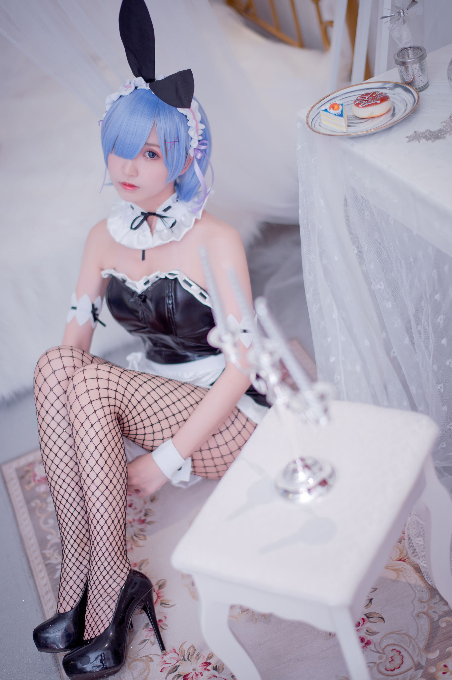 超人气Coser鳗鱼霏儿 蕾姆 Cosplay-第3张