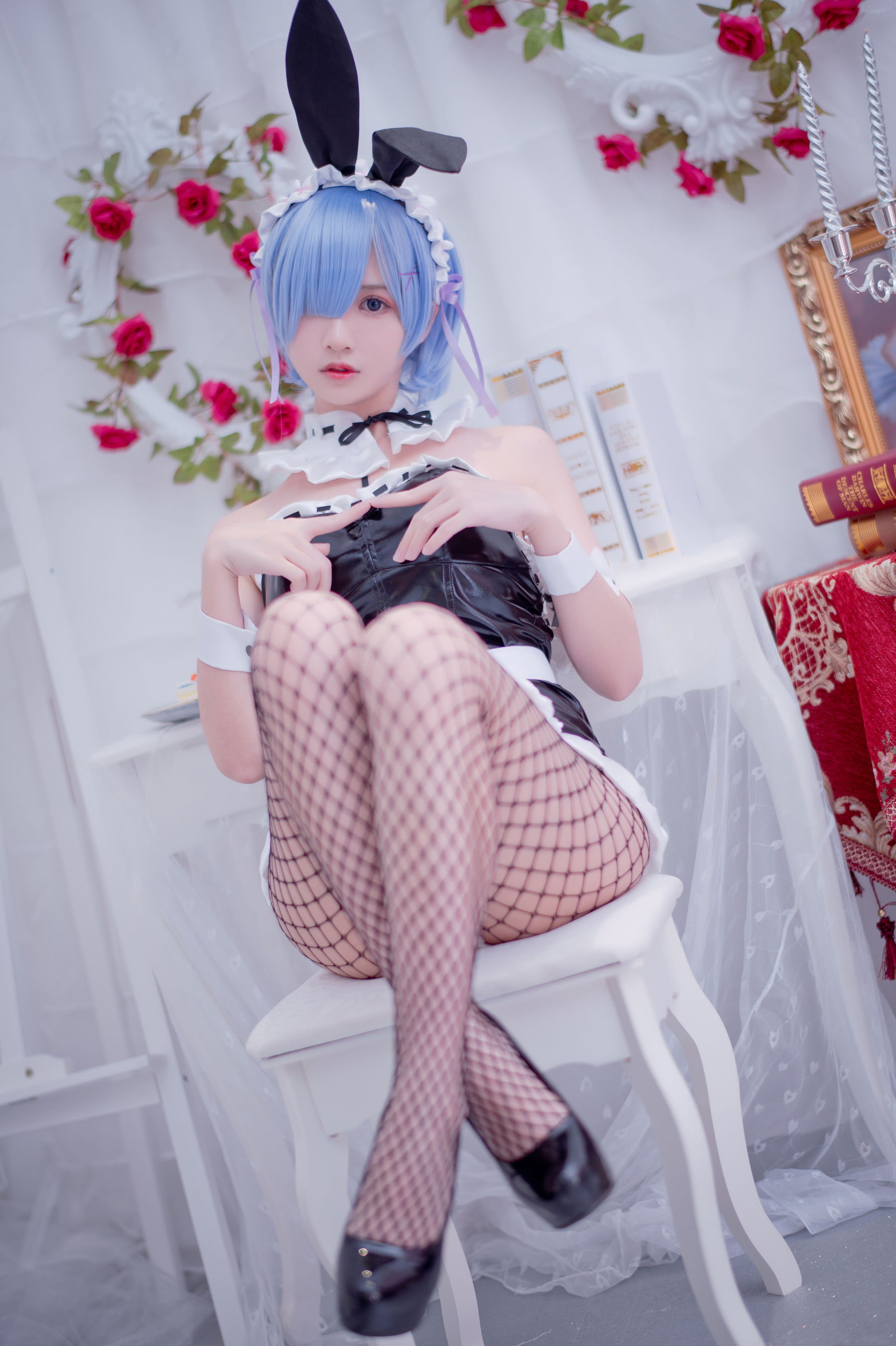 超人气Coser鳗鱼霏儿 蕾姆 Cosplay-第6张