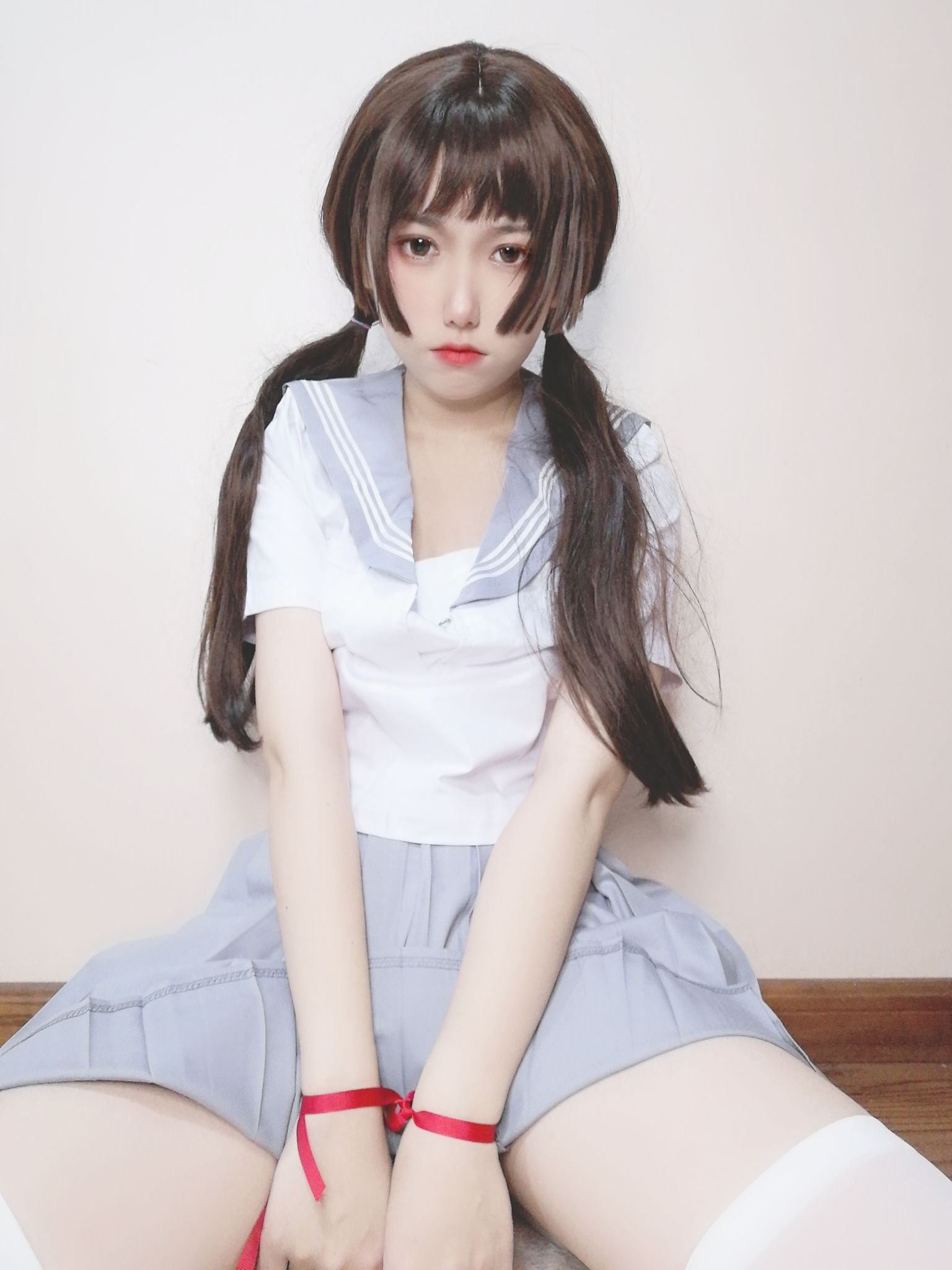 [Cosplay写真] 芋圆侑子SJ_ – 白丝jk Cosplay-第57张