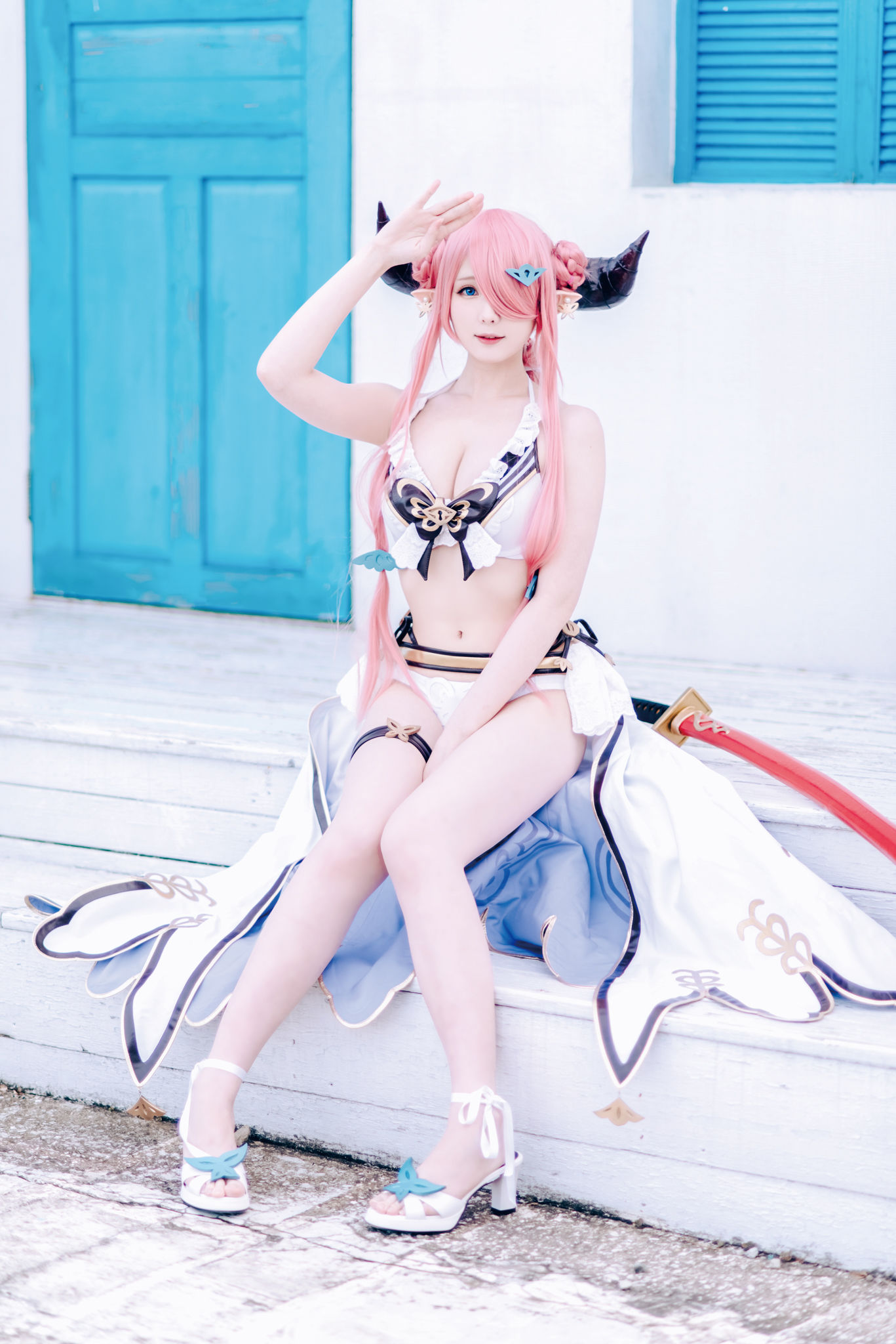 微博妹纸霜月shimo – 碧蓝幻想 娜尔梅亚 Cosplay-第30张