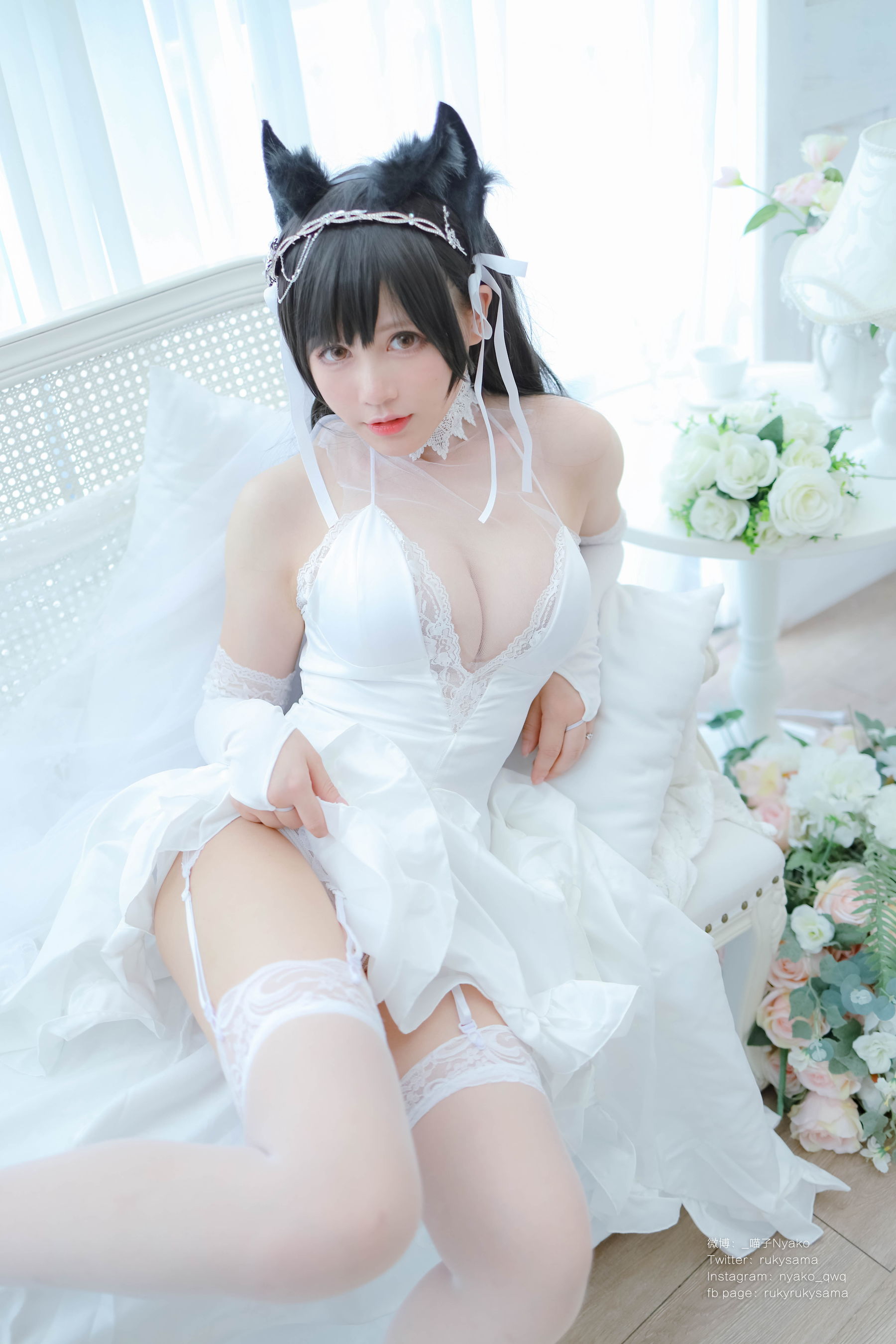 萌妹子Nyako喵子 – 爱宕婚纱 Cosplay-第20张