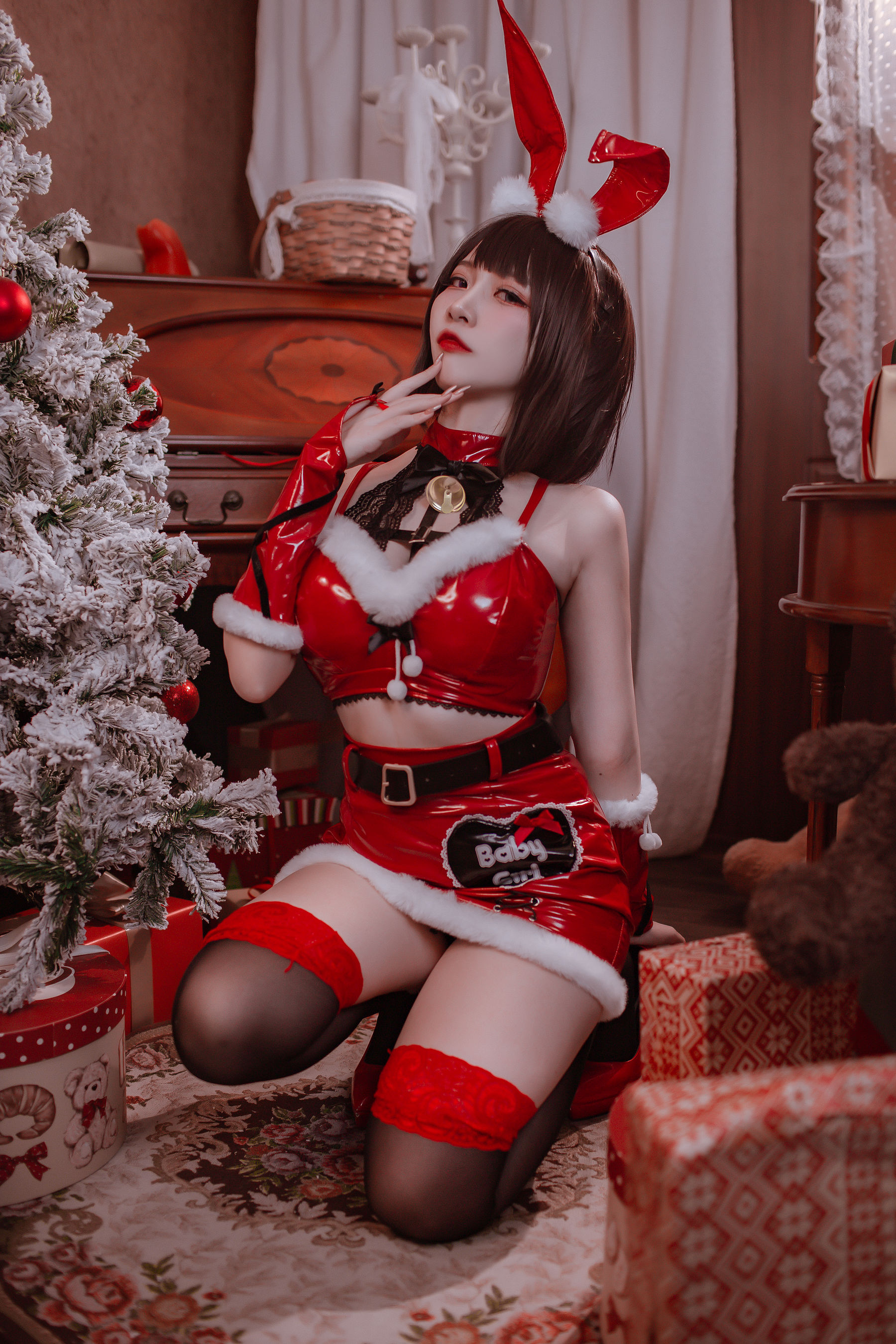 人气Coser二佐Nisa – 圣诞佐佐 Cosplay-第22张