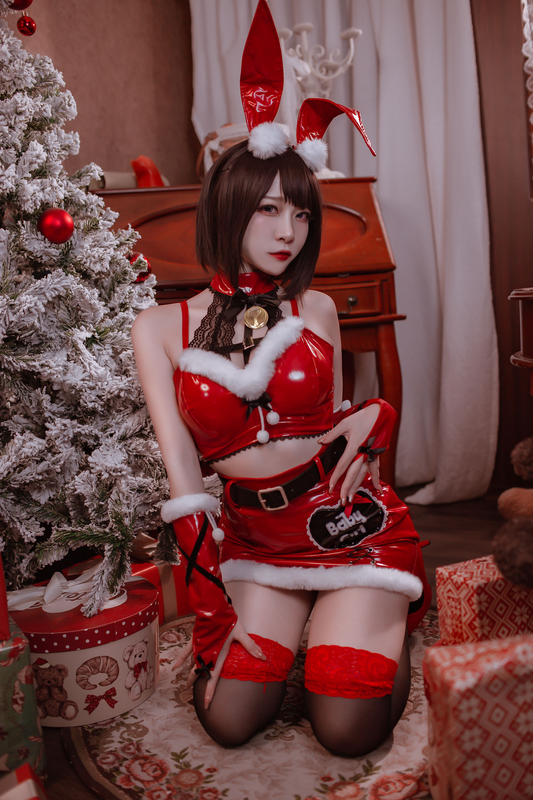 人气Coser二佐Nisa – 圣诞佐佐 Cosplay-第23张