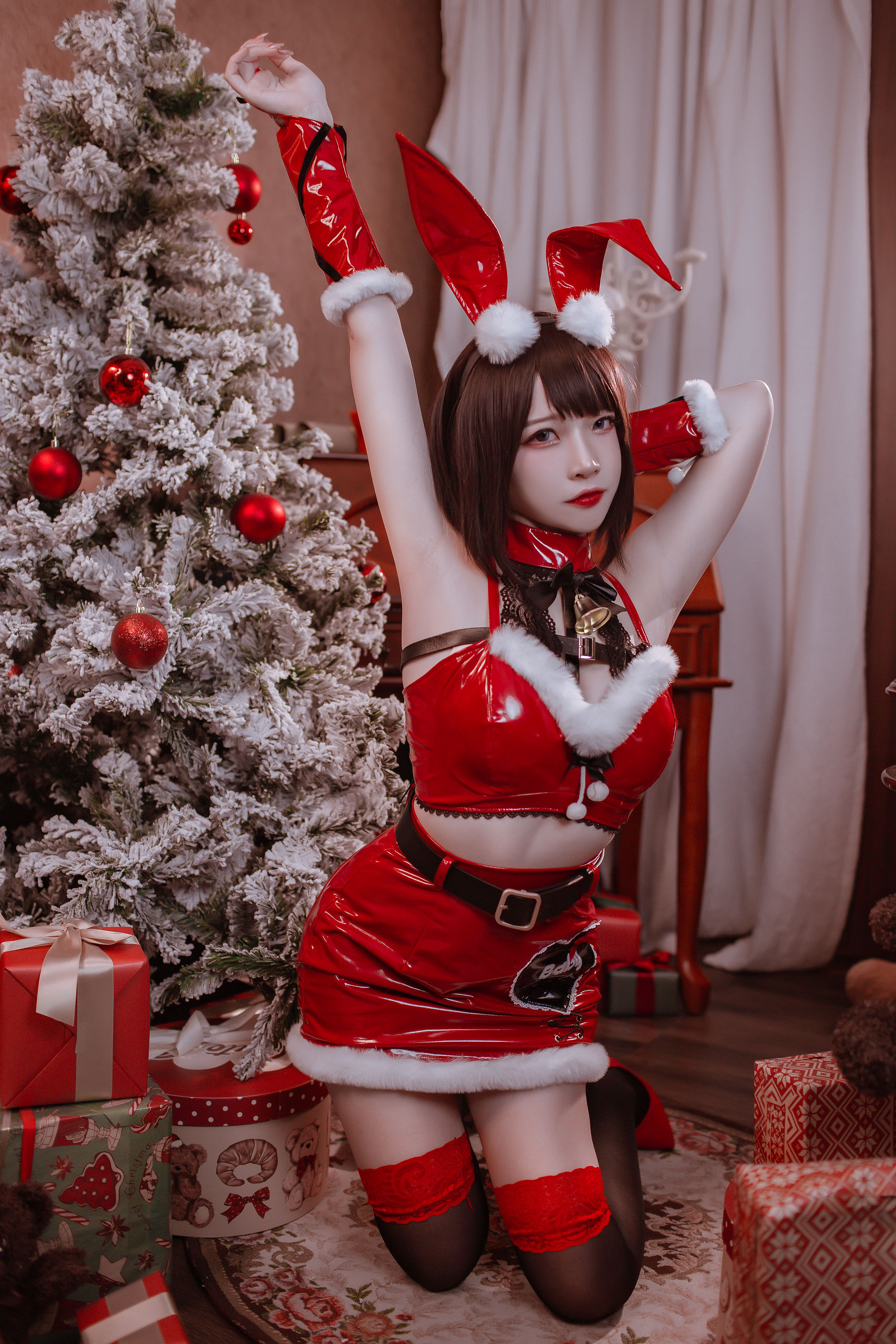 人气Coser二佐Nisa – 圣诞佐佐 Cosplay-第26张