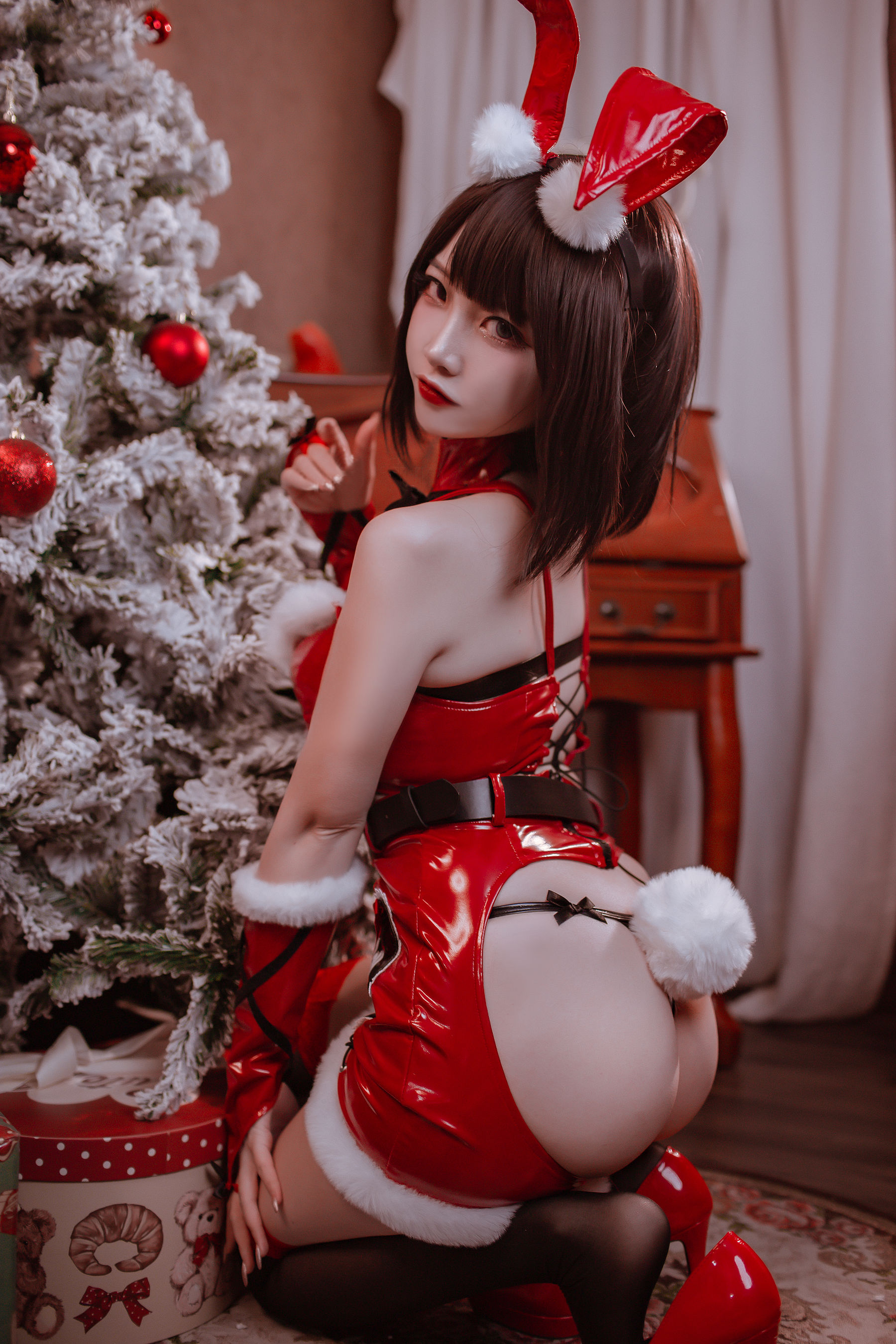 人气Coser二佐Nisa – 圣诞佐佐 Cosplay-第30张