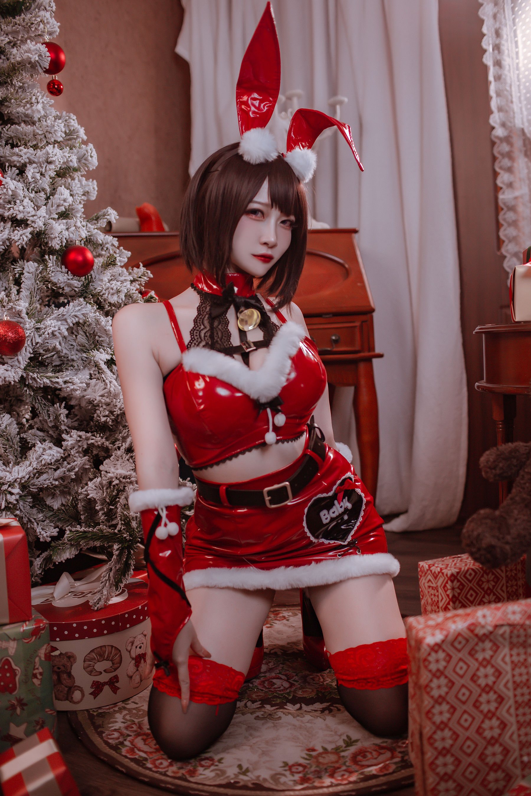 人气Coser二佐Nisa – 圣诞佐佐 Cosplay-第28张