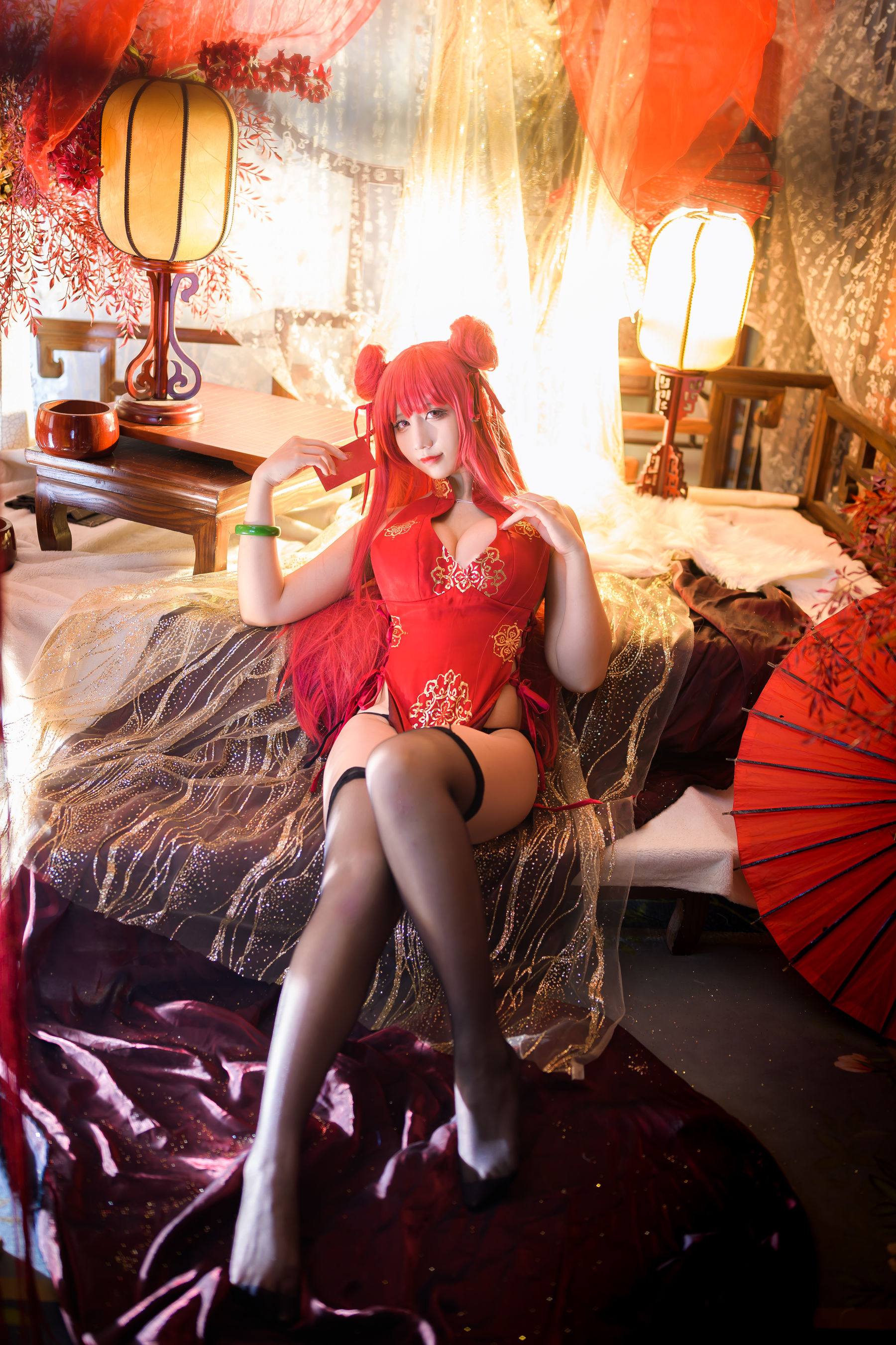 动漫博主九曲Jean – 碧蓝航线 加利索新春旗袍 Cosplay-第17张