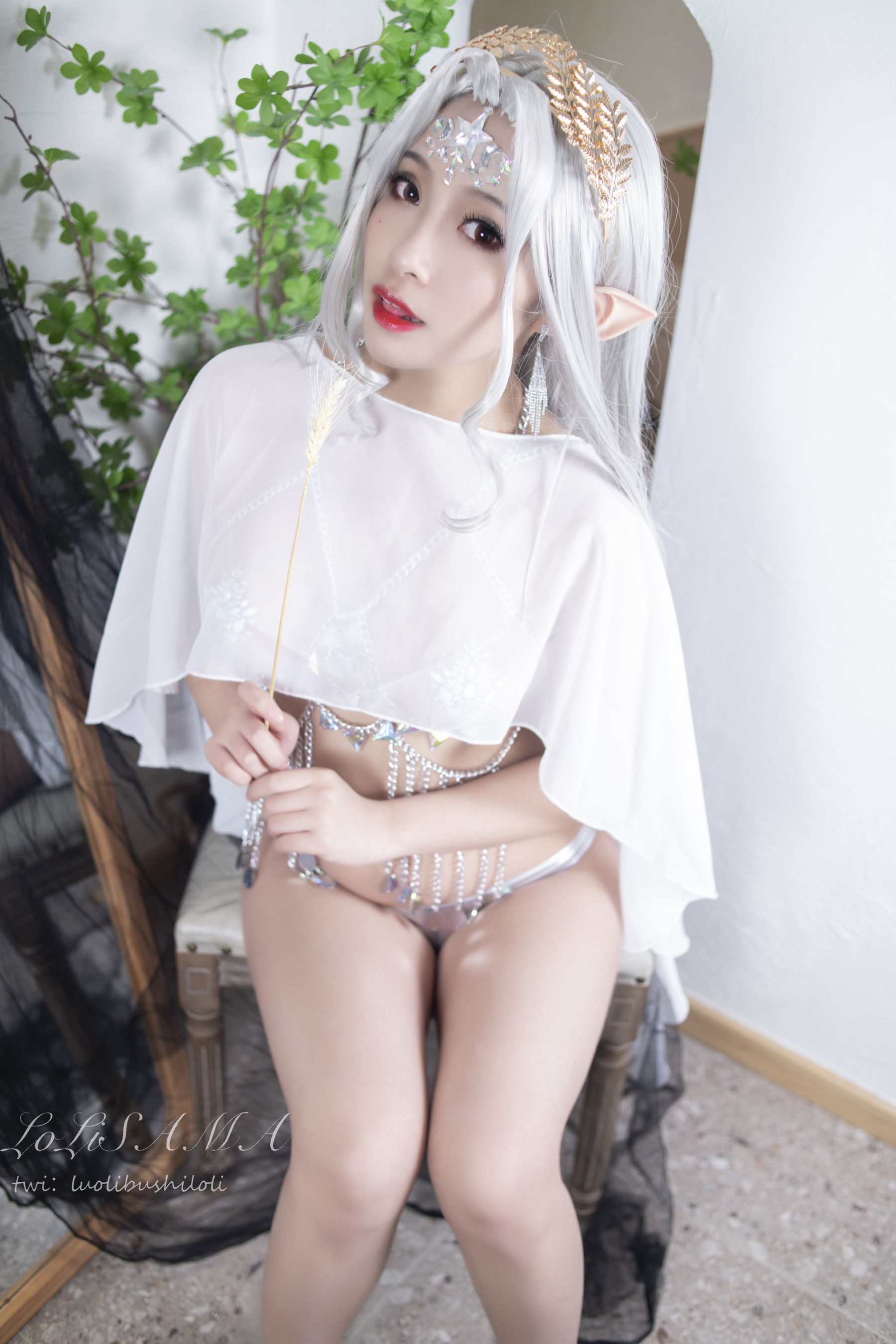 动漫博主洛璃LoLiSAMA – 精灵 Cosplay-第32张