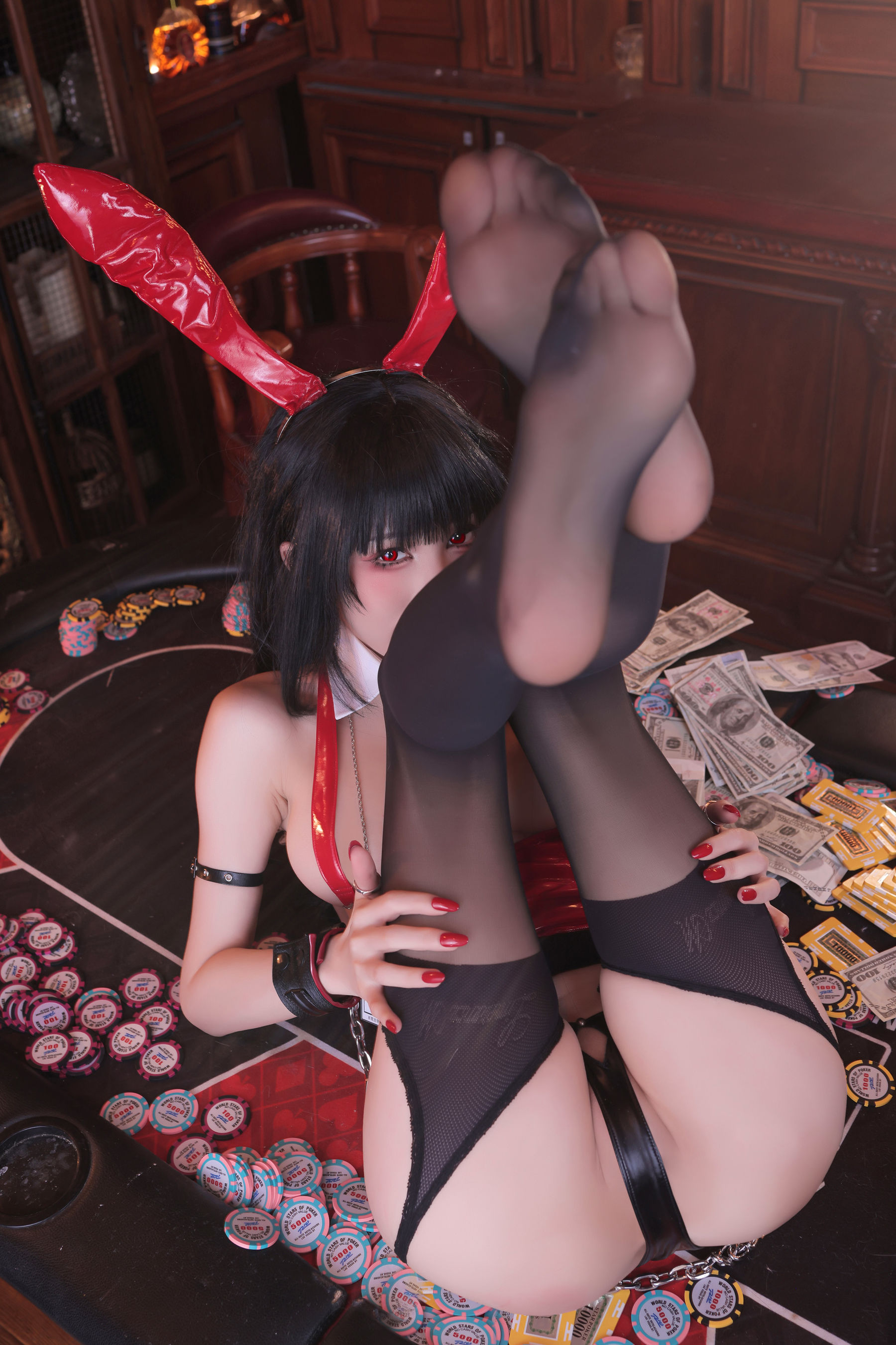 动漫博主水淼aqua – 蛇喰梦子同人兔女郎 Cosplay-第31张