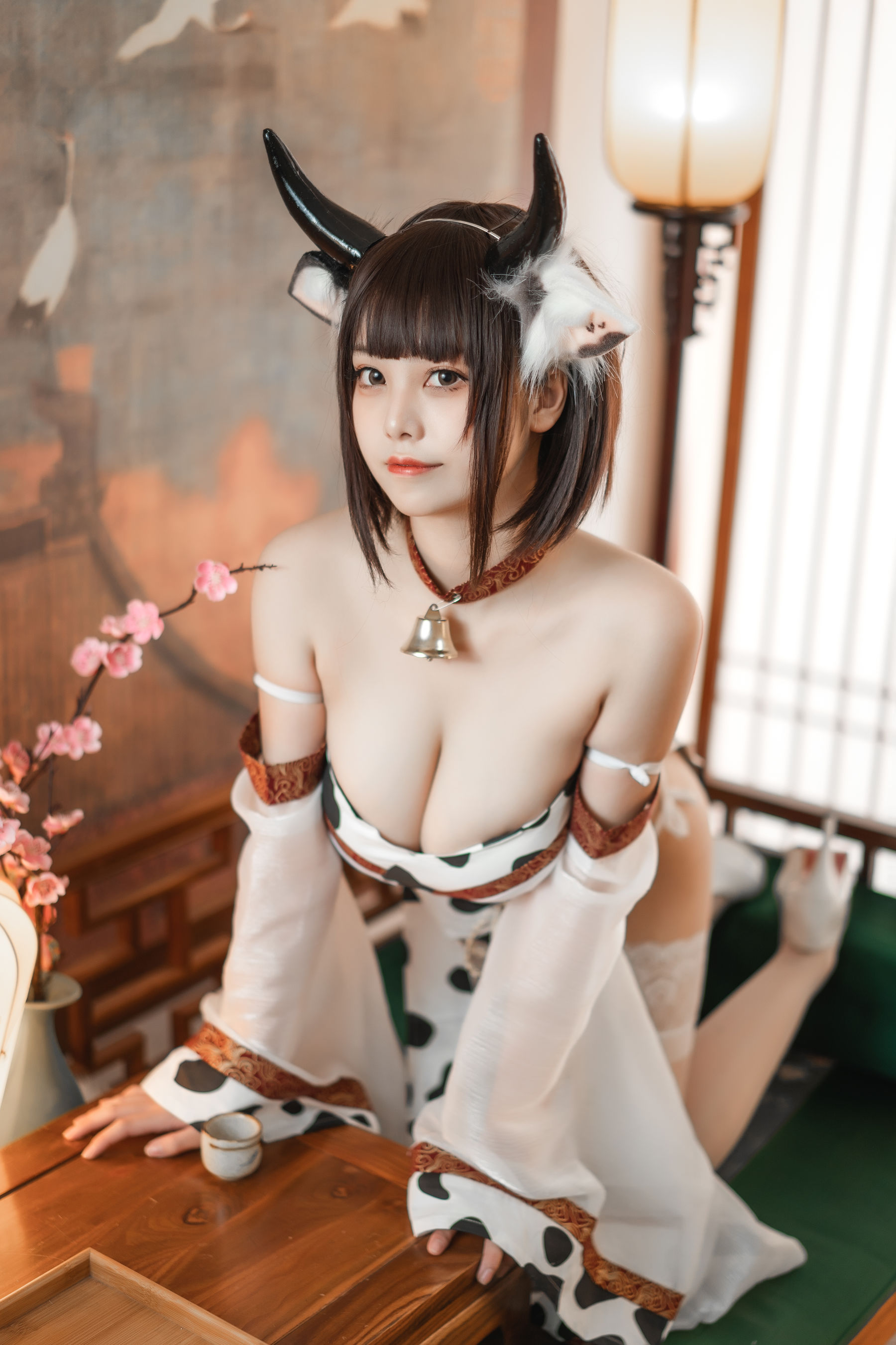萌系小姐姐蜜汁猫裘 – 奶牛 Cosplay-第1张