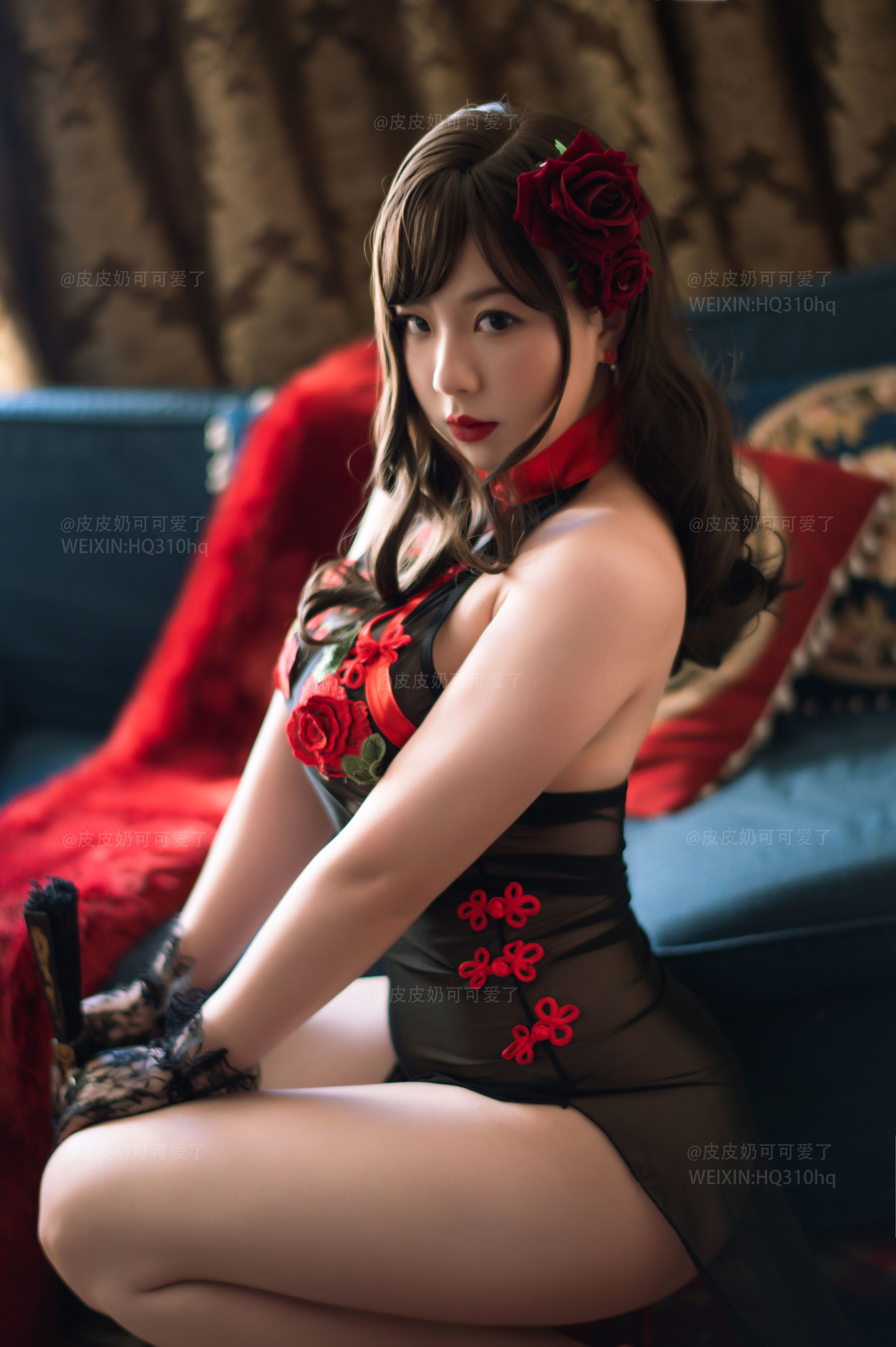 皮皮奶可可爱了啦 玫瑰 Cosplay-第28张