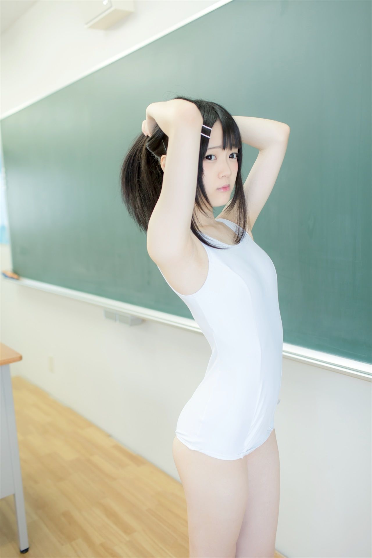 [まきろん。]君夏 – 君と僕の夏休み 白スク Cosplay-第48张
