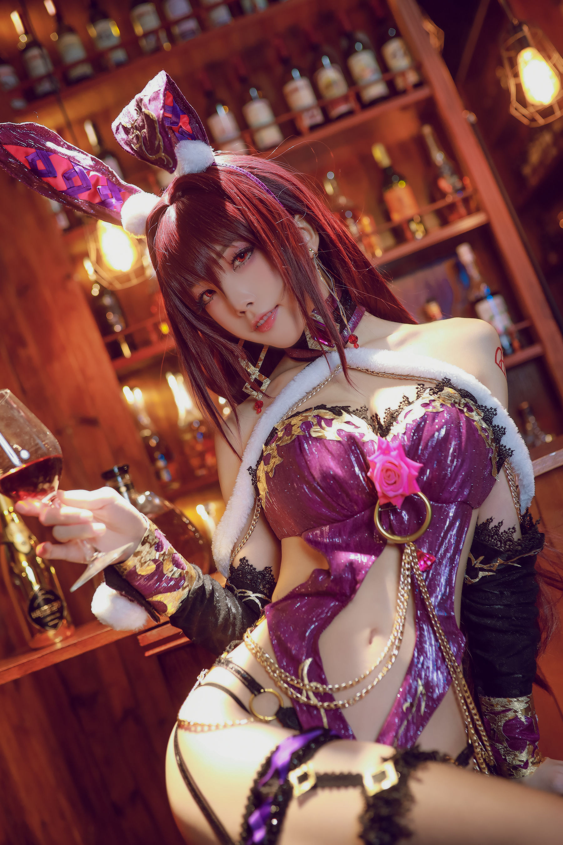 [Cosplay写真] 动漫博主水淼aqua – 斯卡哈 Cosplay-第37张