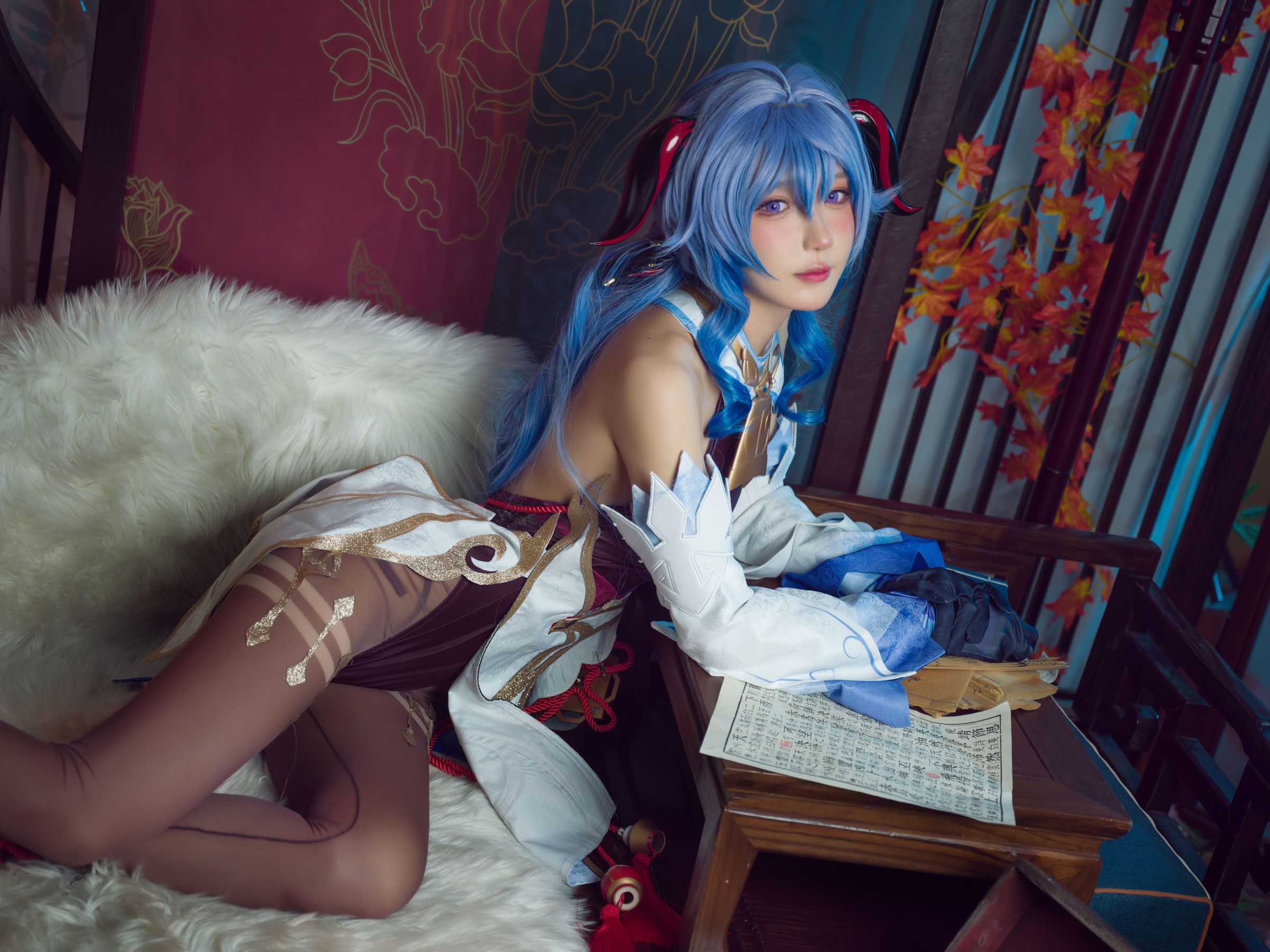 动漫博主阿包也是兔娘 – 舰长 原神甘雨 Cosplay-第1张