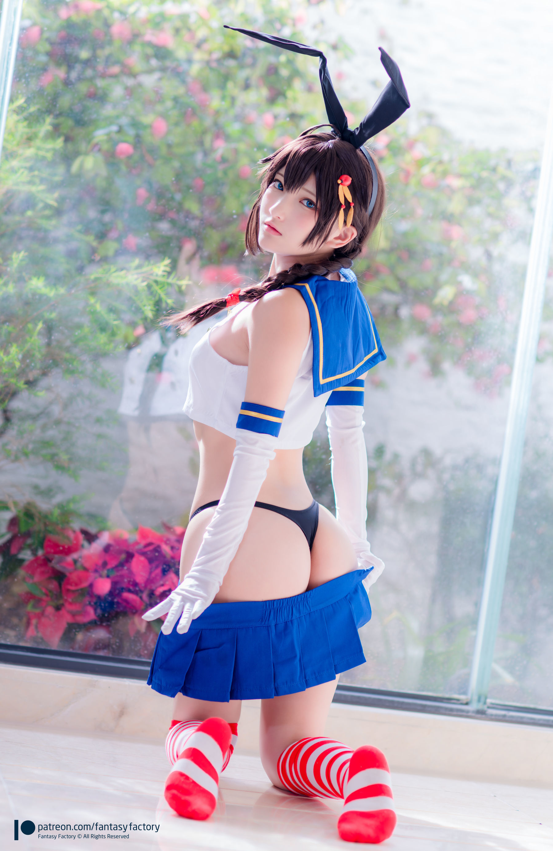[Fantasy Factory] 小丁Cosplay – JK制服 水手小兔 外拍 Cosplay-第27张