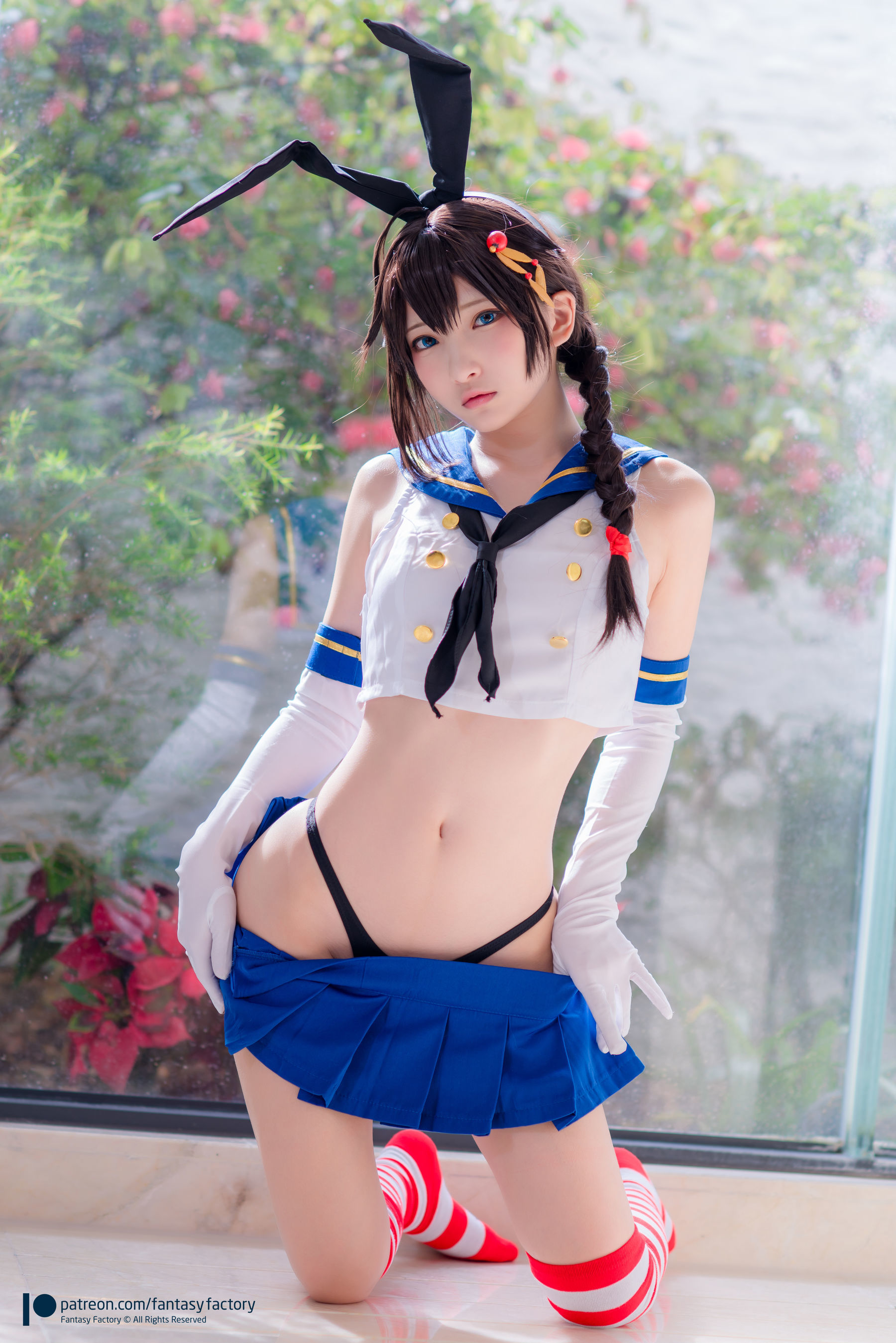[Fantasy Factory] 小丁Cosplay – JK制服 水手小兔 外拍 Cosplay-第26张