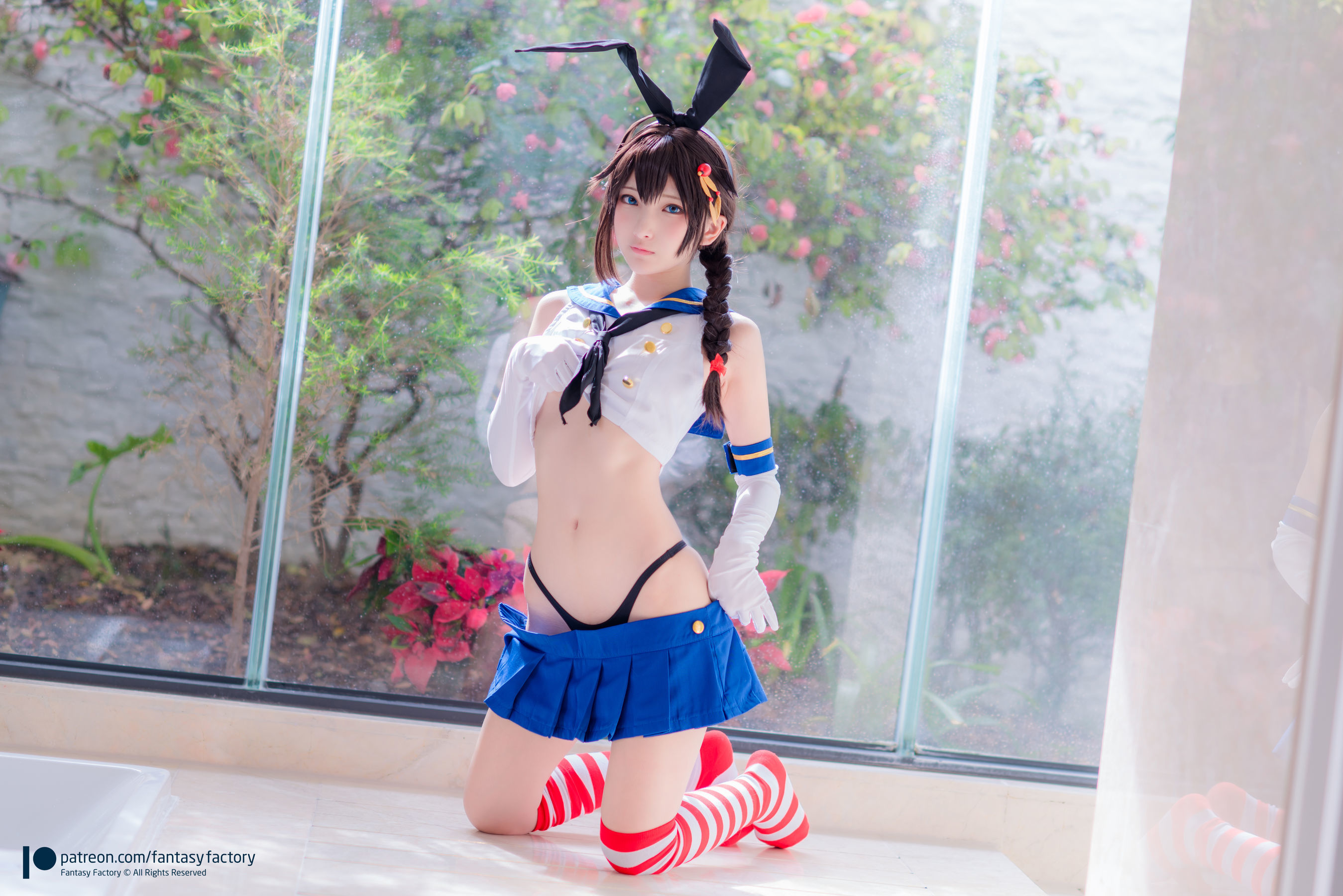 [Fantasy Factory] 小丁Cosplay – JK制服 水手小兔 外拍 Cosplay-第28张