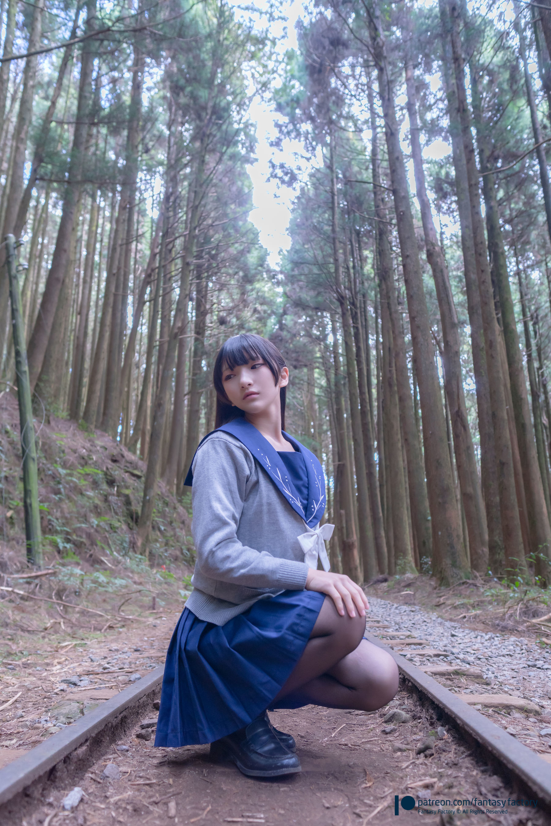 [Fantasy Factory] 小丁Cosplay – JK制服 水手小兔 外拍 Cosplay-第30张