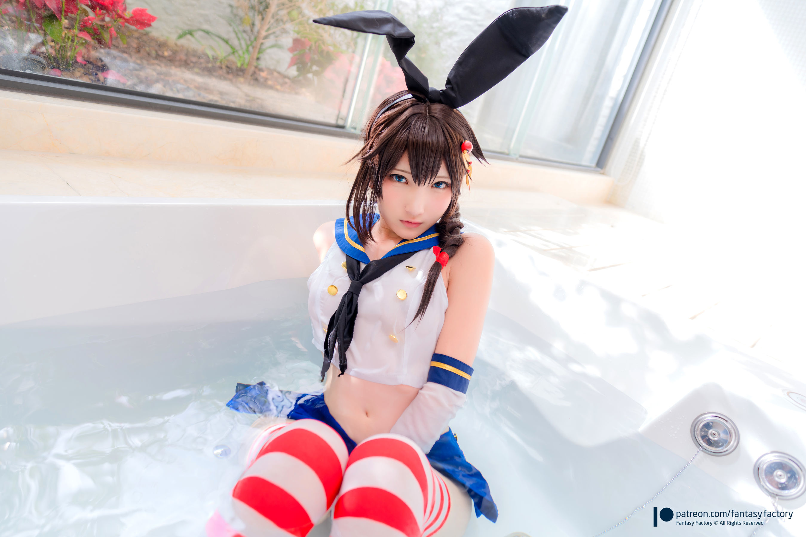 [Fantasy Factory] 小丁Cosplay – JK制服 水手小兔 外拍 Cosplay-第32张