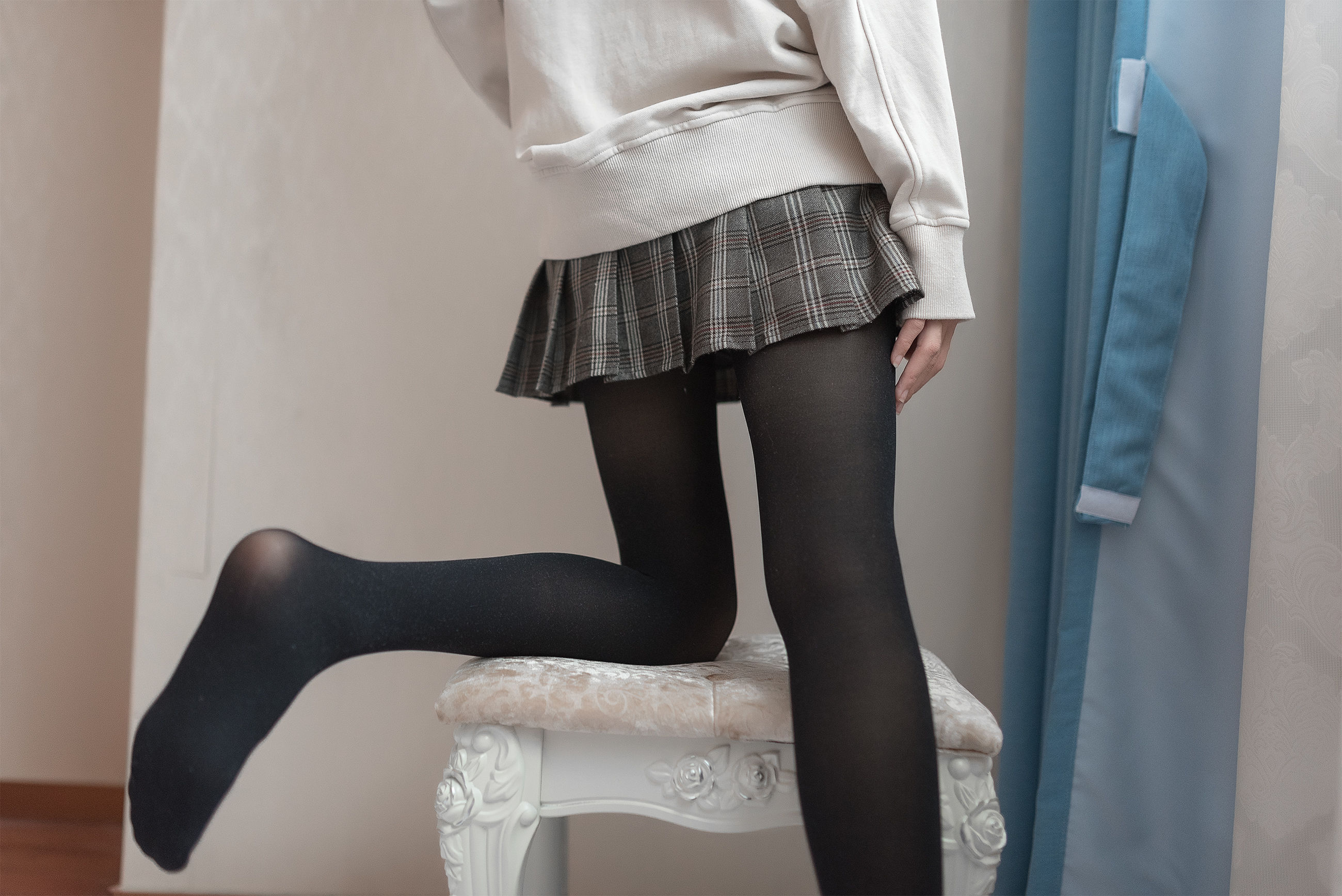 动漫博主九曲Jean 窗帘后的朦胧 Cosplay-第26张